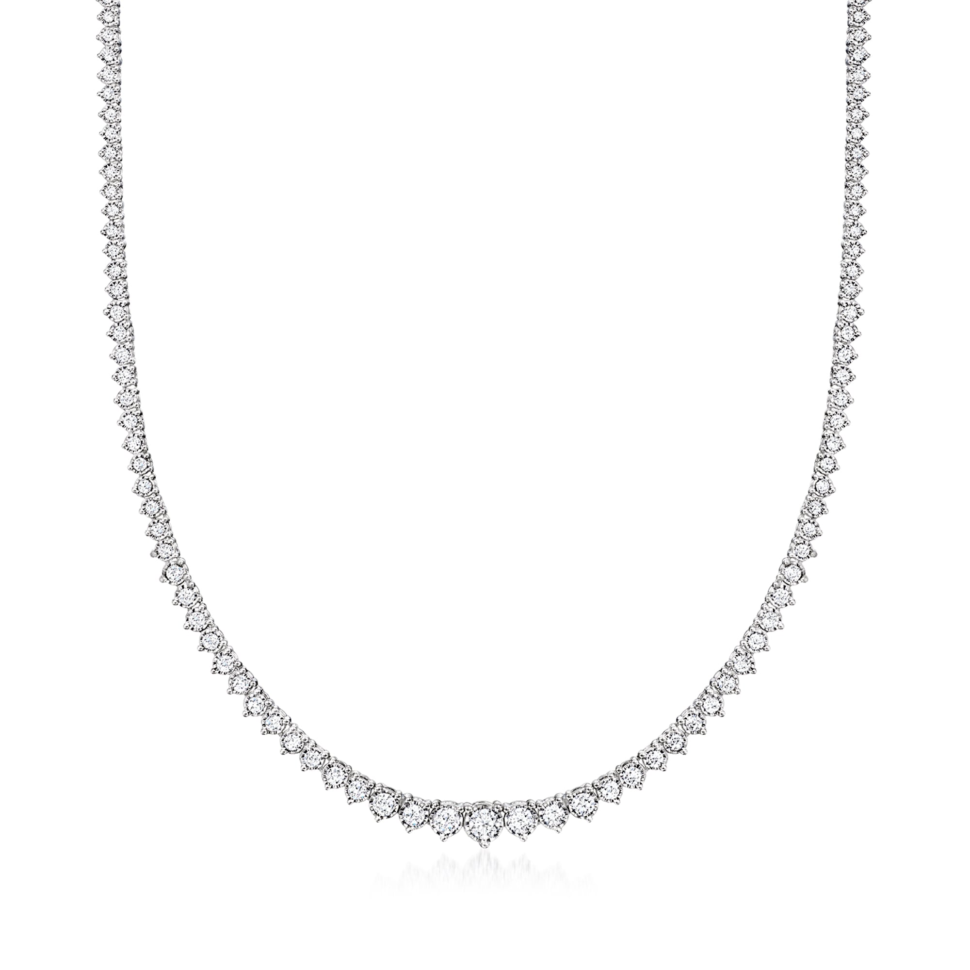 3.00 ct. t.w. Graduated Lab-Grown Diamond Tennis Necklace in