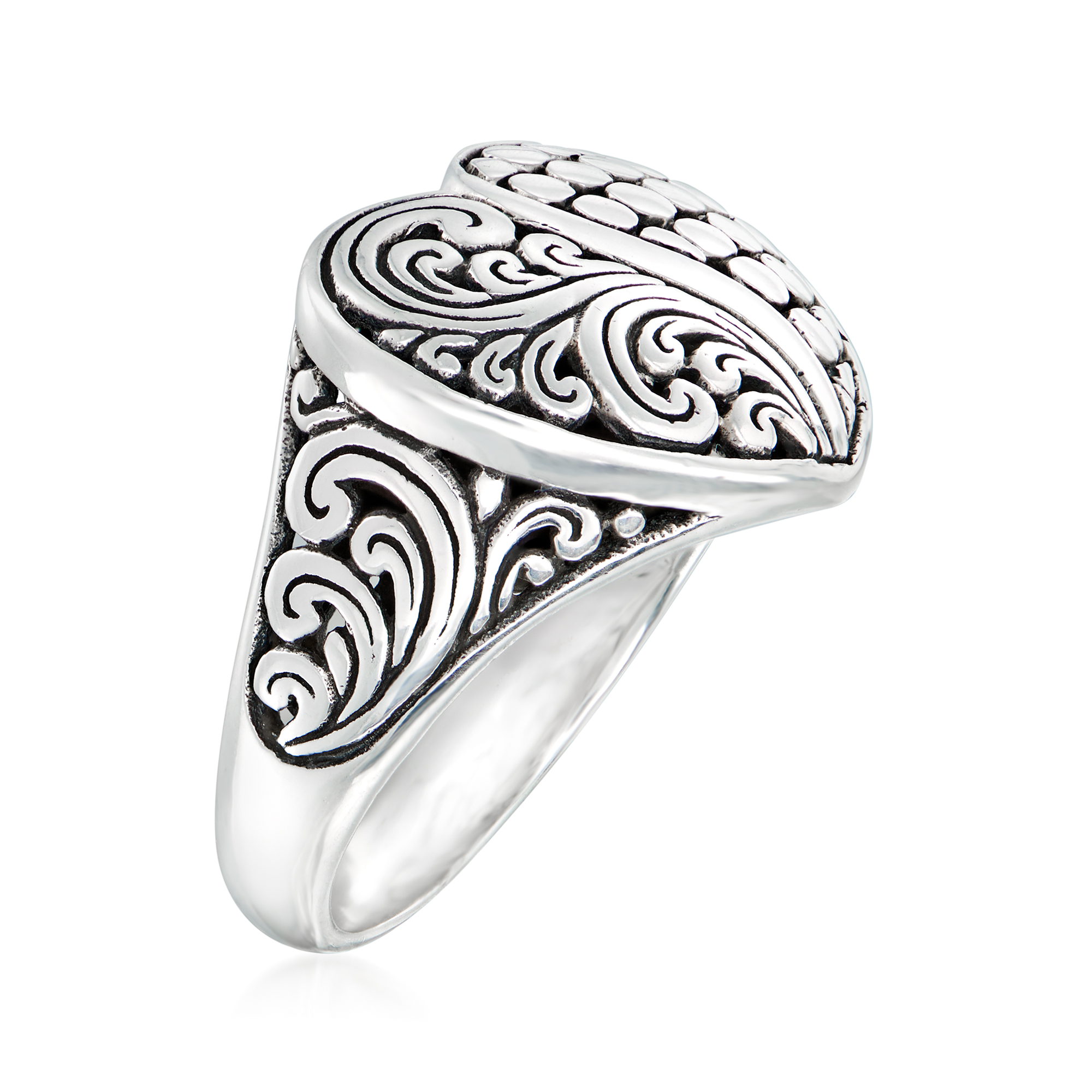 ミュージシャン RILY Heart Pins White Diamond Heartbeat Ring White Gold - J. LUU