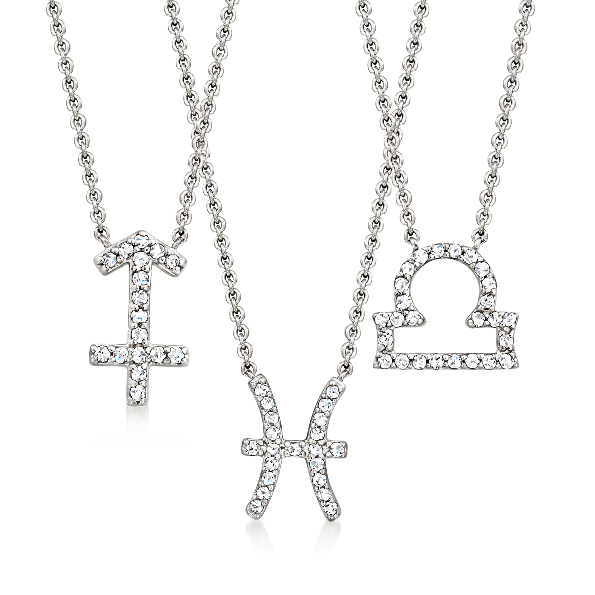 Scorpio - .10 ct. t.w. Diamond Zodiac Necklace in Sterling