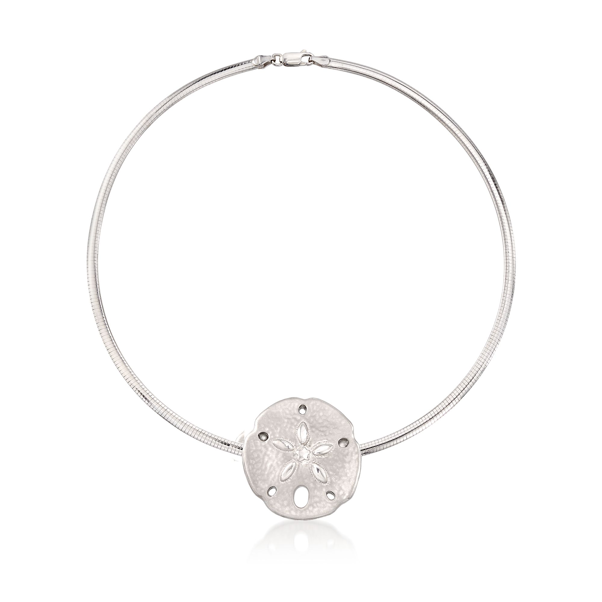Jewels Obsession Sand Dollar Necklace 14K Rose Gold-plated 925 Silver Sand Dollar Pendant with 18 Necklace Jewels Obsession Sand Dollar Necklace 14K Rose Gold-plated 925 Silver Sand Dollar Pendant with 18 Necklace