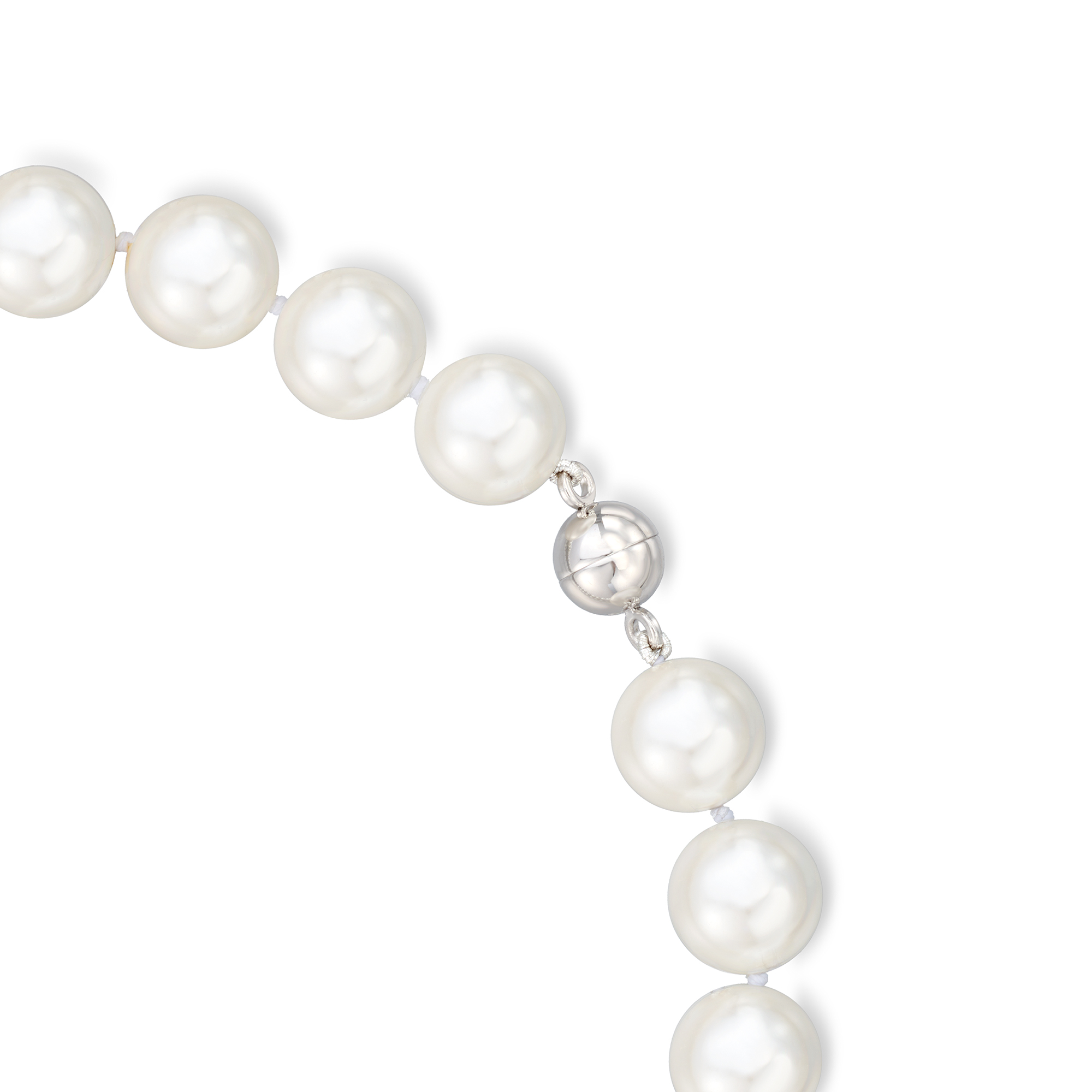 13.5-14mm Shell Pearl Necklace with Sterling Silver