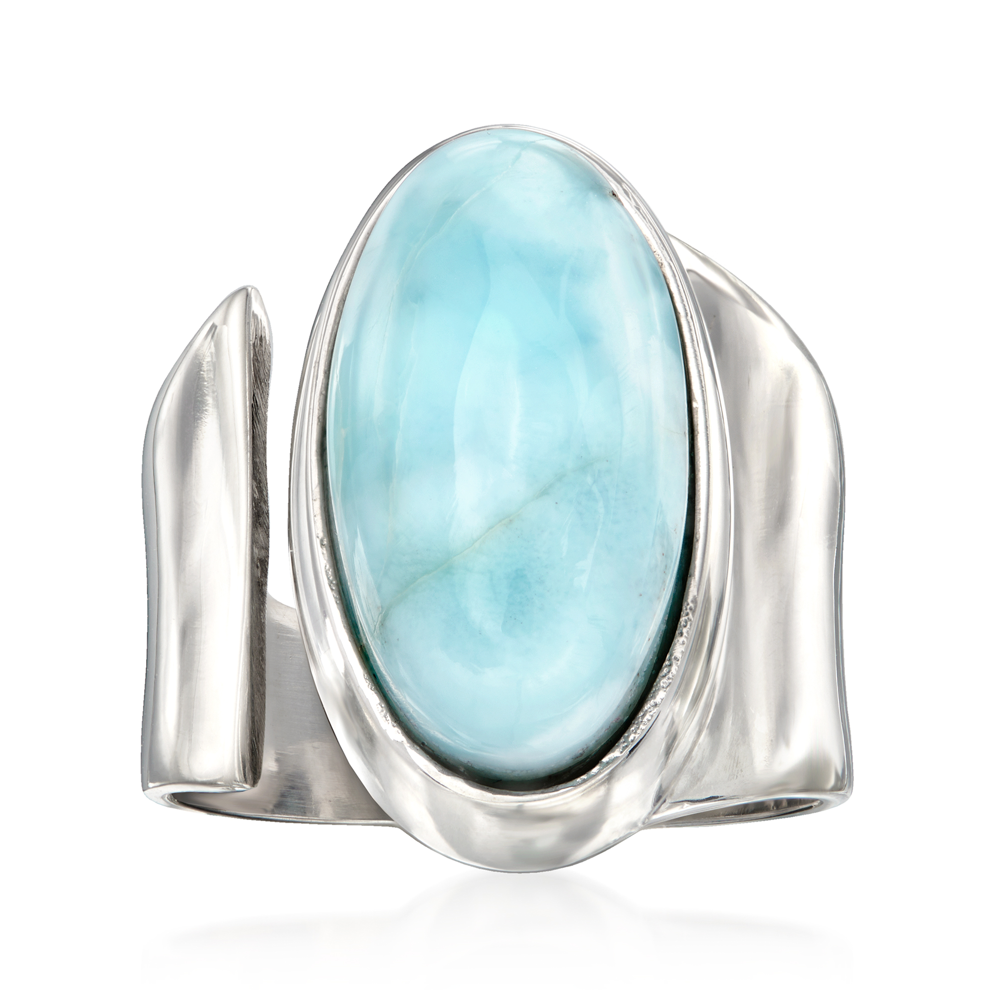 Larimar Wrap Ring in Sterling Silver Larimar Wrap Ring in Sterling Silver