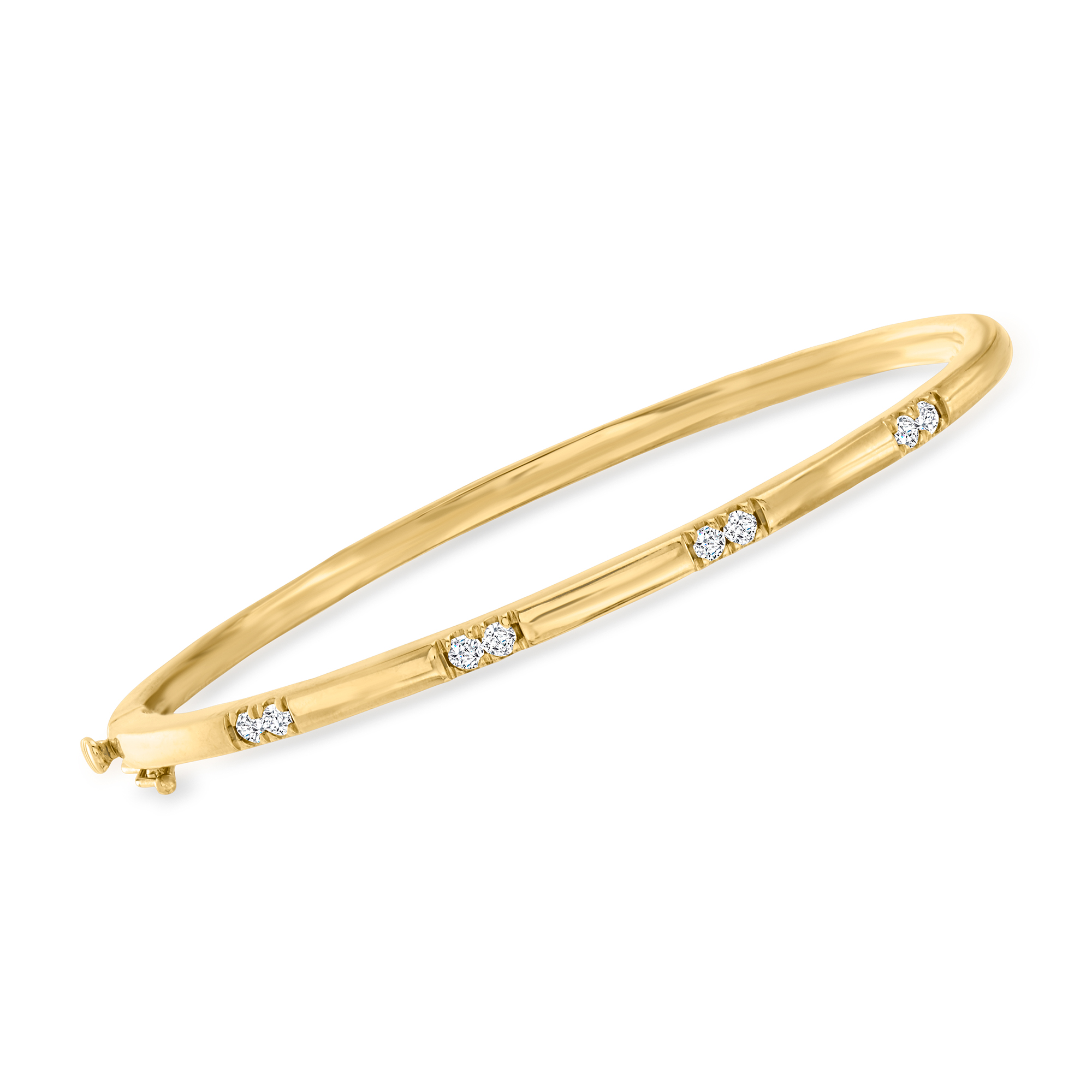 ずっとつけていたい!シンプルが1番! ゴールド BANGLE 33 ct. t.w. Diamond Station Bangle Bracelet in 18kt Gold