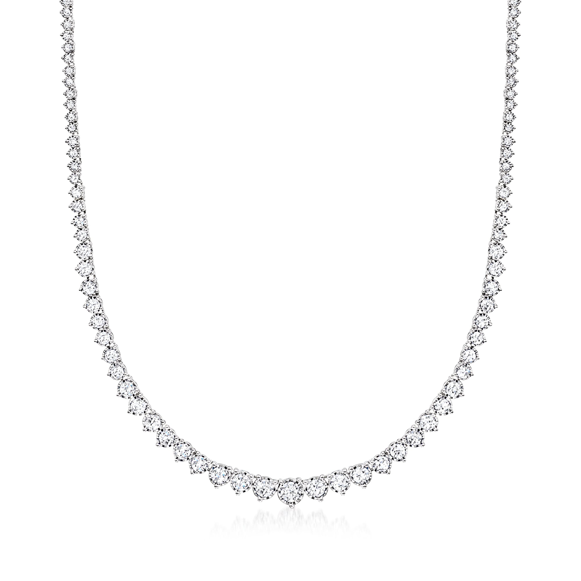 5.00 ct. t.w. Graduated Lab-Grown Diamond Tennis Necklace in