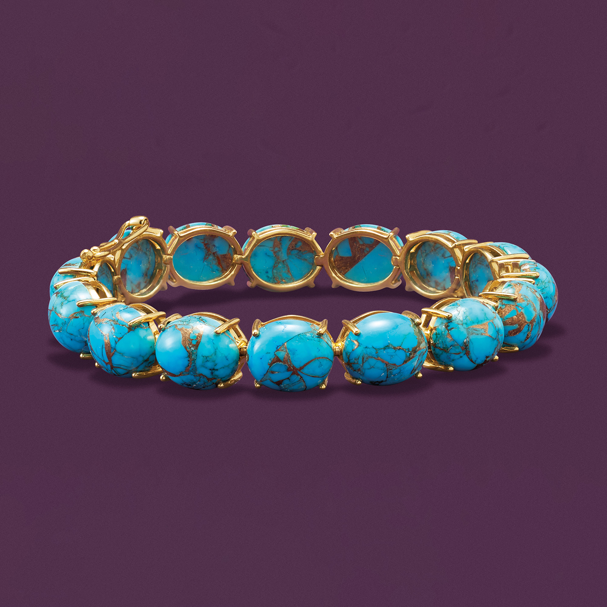 Mohave Turquoise Bracelet in 18kt Gold Over Sterling