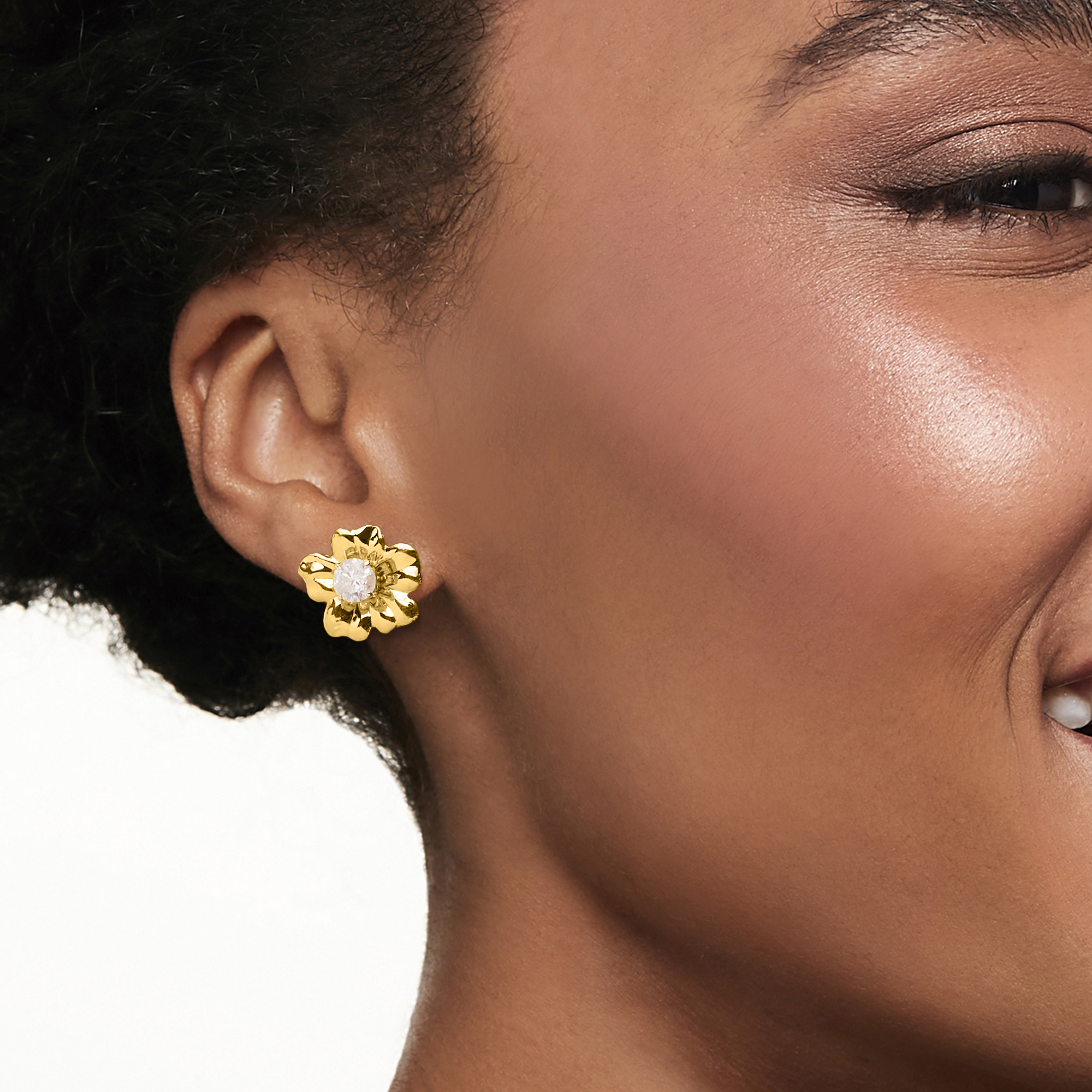 14kt Yellow Gold Flower Petal Earring Jackets