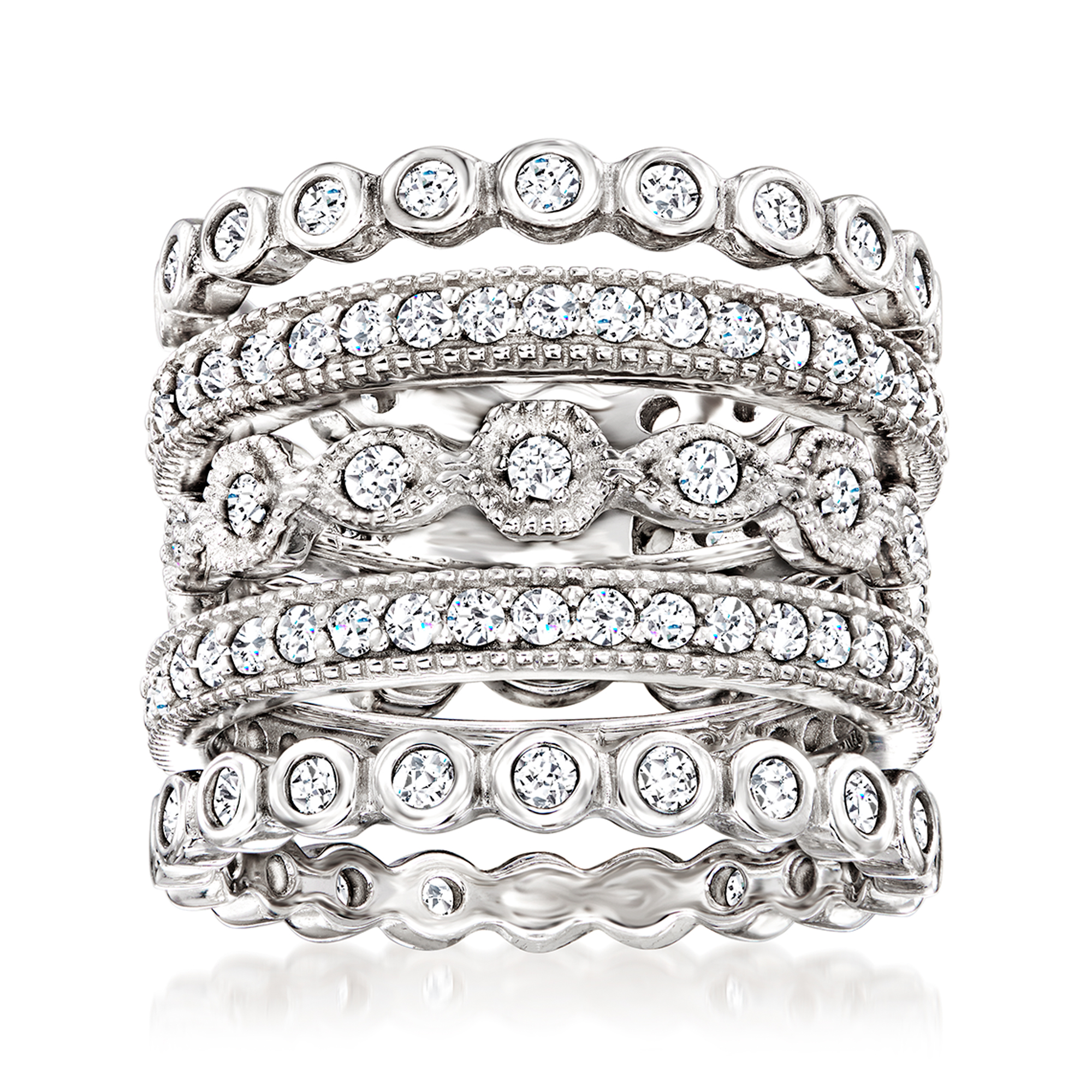 CZ Eternity Band in Sterling Silver Ross-Simons 1.25 ct t.w