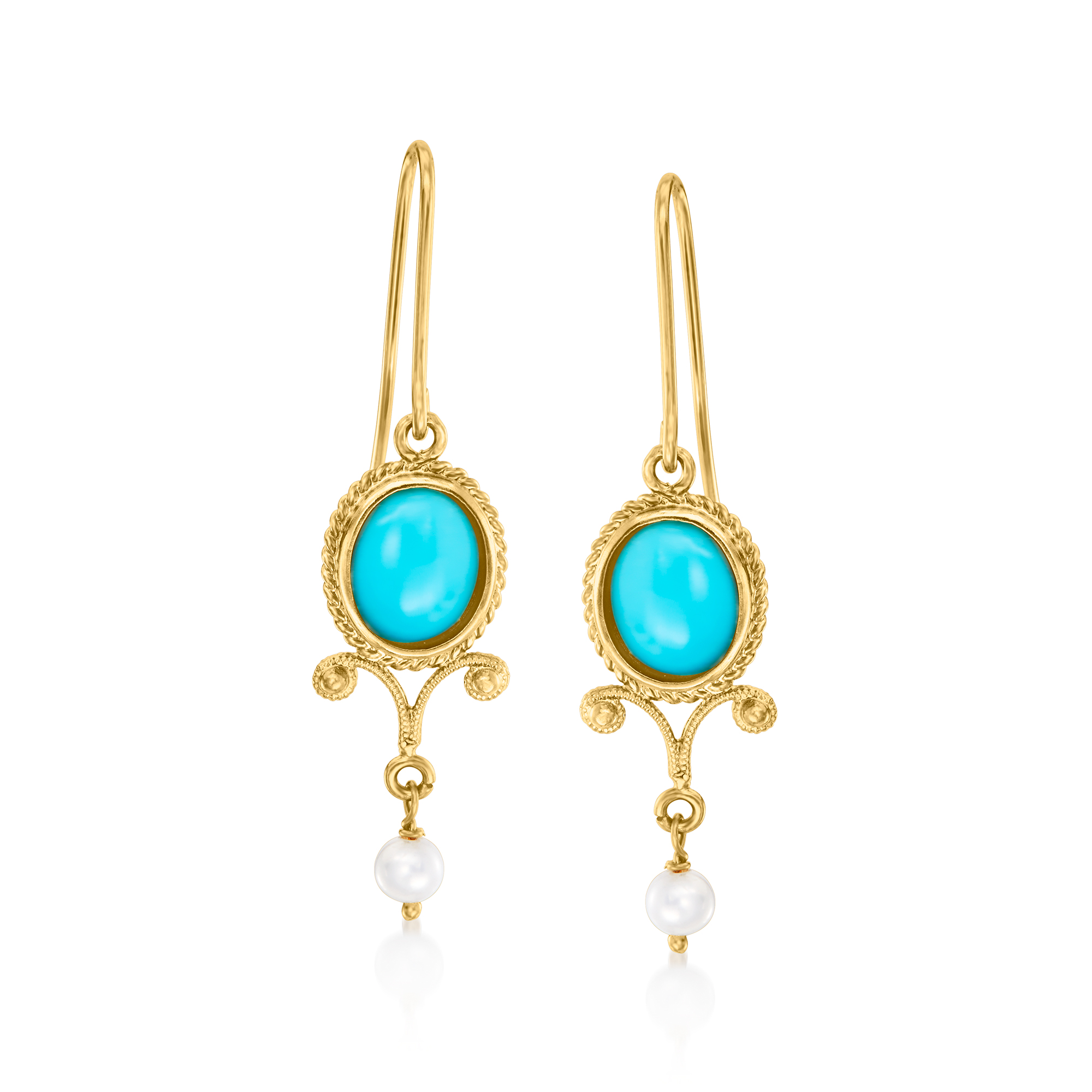Roped Turquoise Earrings
