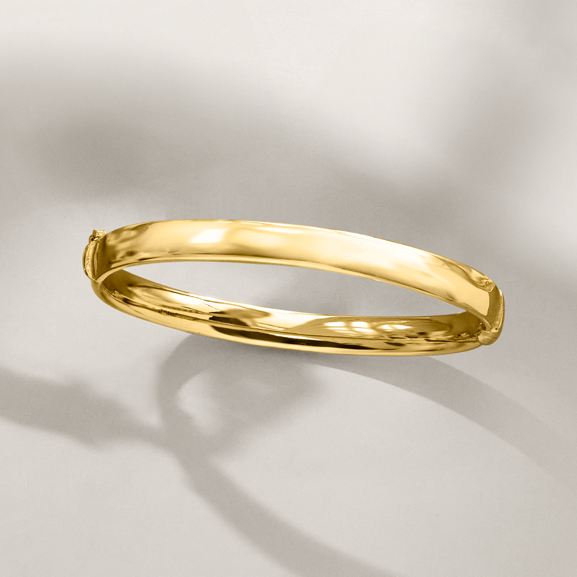 6mm 18kt Gold Over Sterling Bangle Bracelet