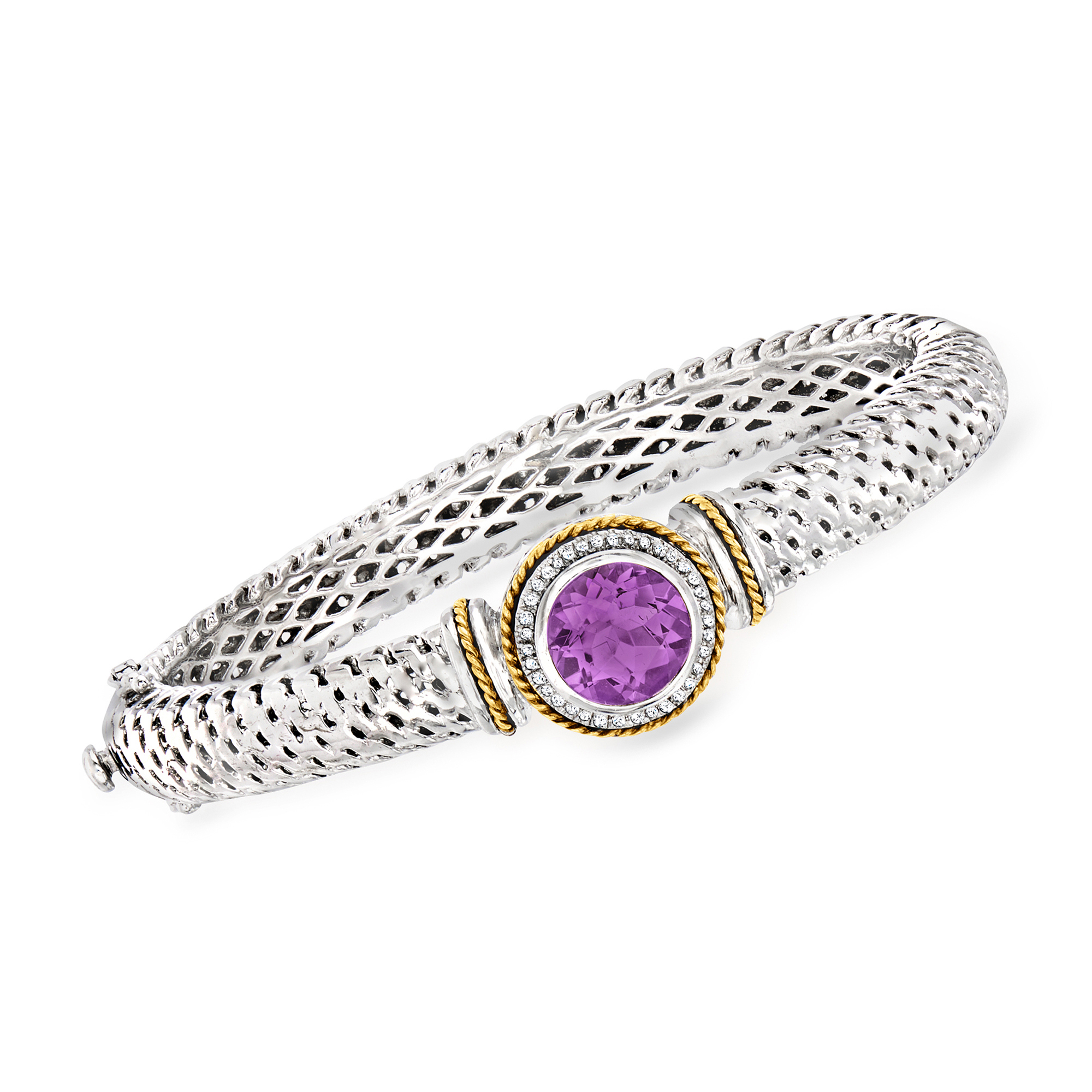Bezel Set Gemstone Bracelet Signed INDO KC 925 Vintage Sterling Silver Amethyst Tennis Bracelet Oval Cut Amethyst Stones 8 Long