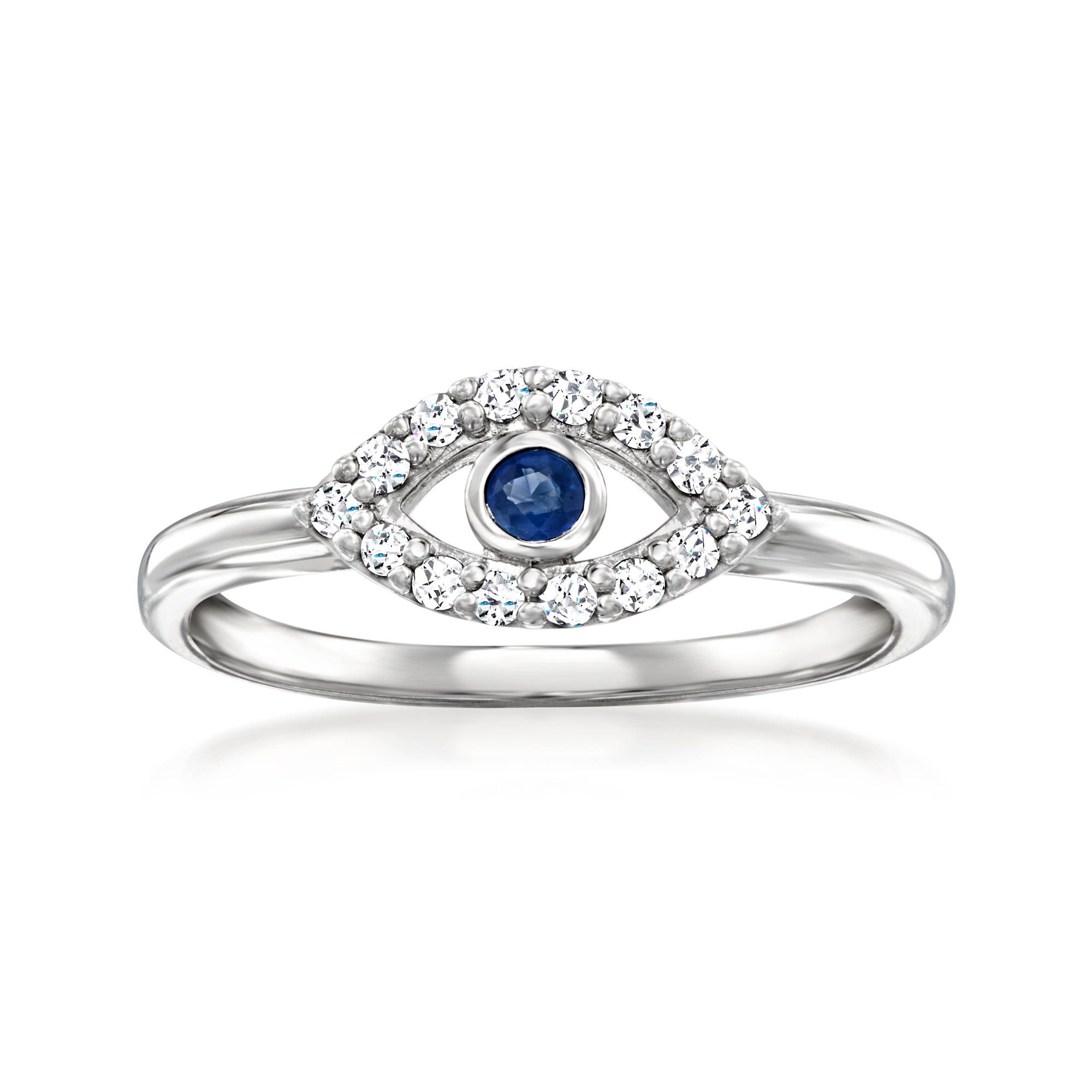 【Sentiments】NO.278 RING 80 ct. t.w. Sapphire and .11 ct. t.w. Diamond Flower Ring in