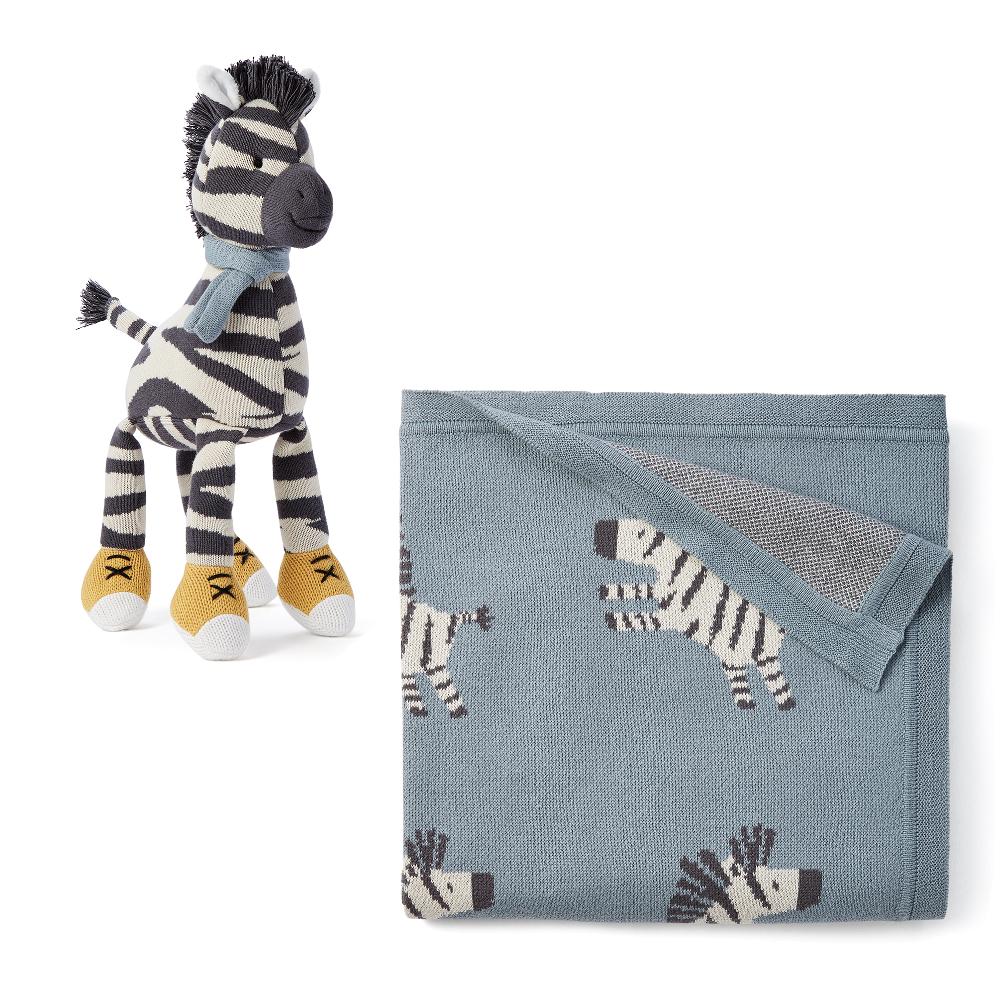 Elegant Baby Zeke Zebra 2 pc. Toy and Blanket Set | Ross Simons