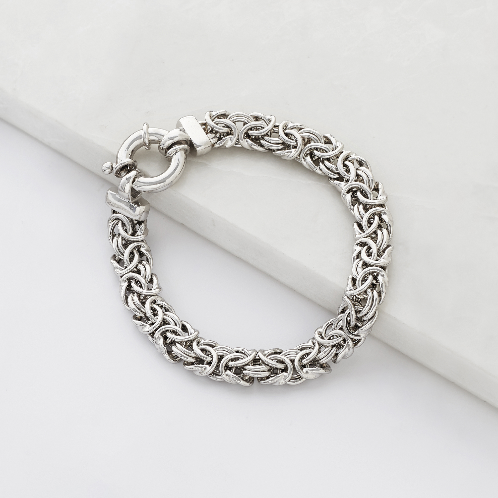 Sterling Silver Medium Byzantine Bracelet