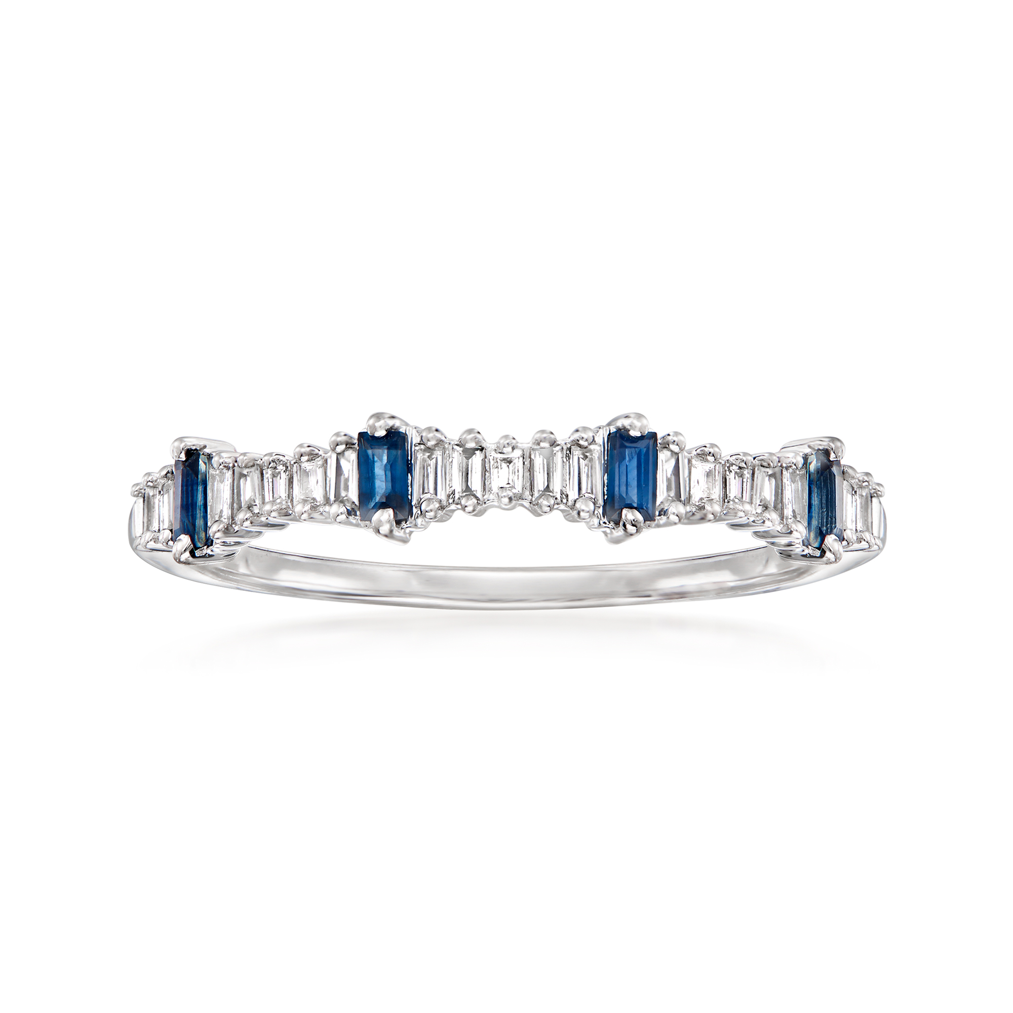 14 ct. t.w. Diamond and .10 ct. t.w. Sapphire Stackable Ring in
