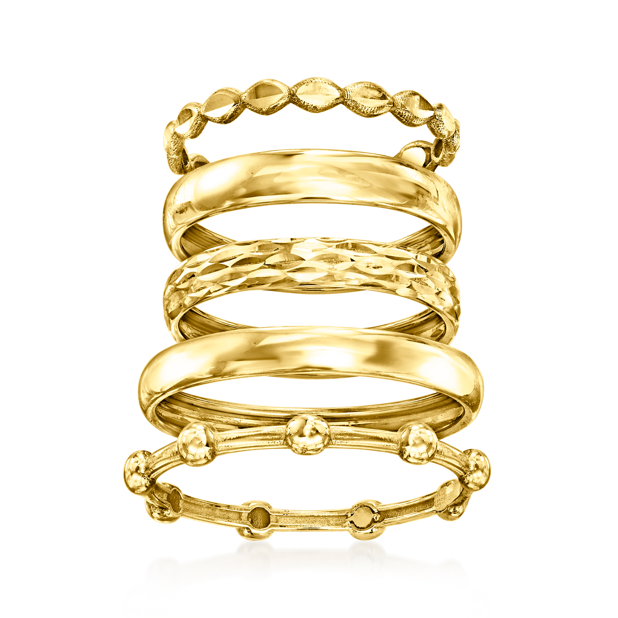 ITALY バングル　10kt Italian 10kt Yellow Gold Oval Bangle Bracelet