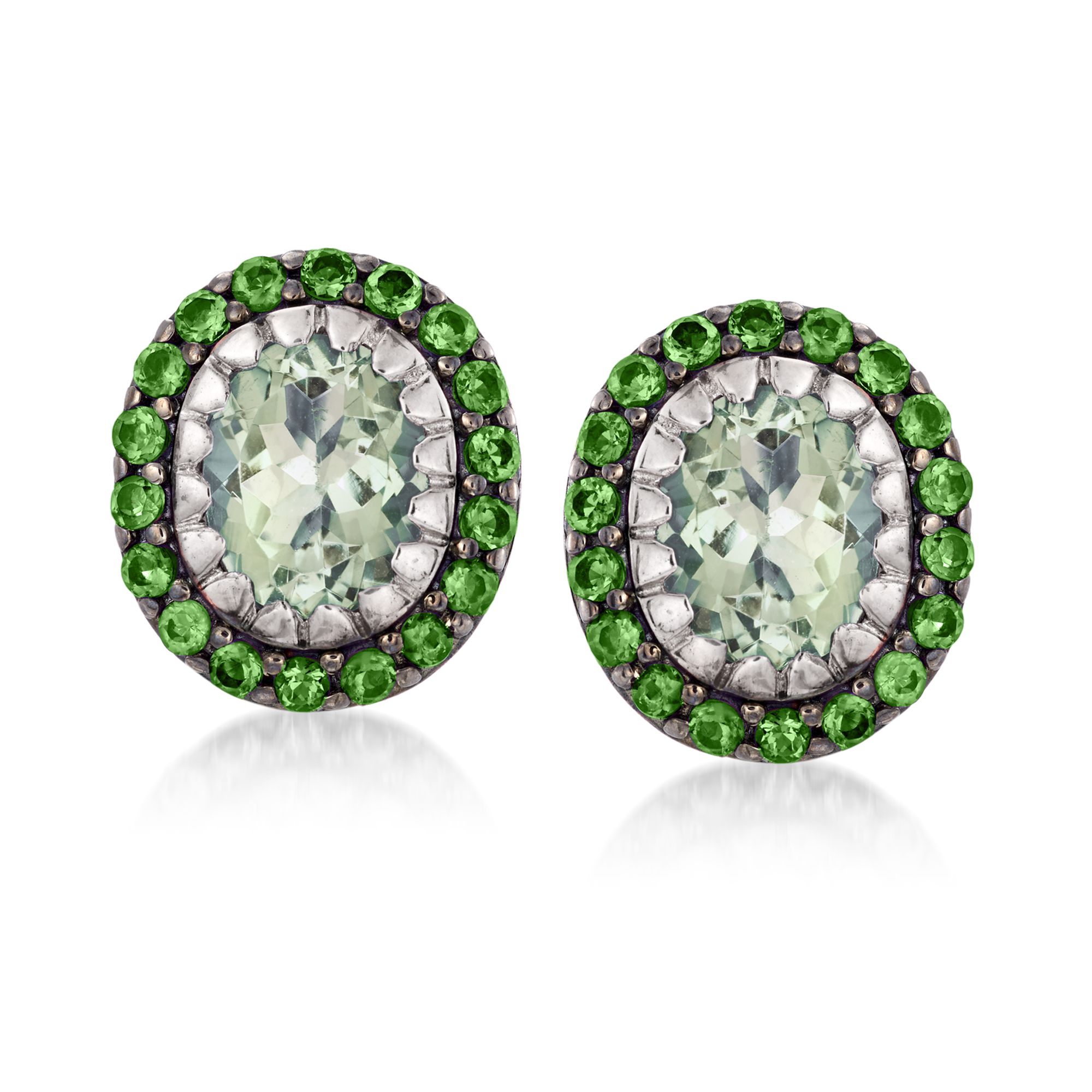 4.80 ct. t.w. Green Prasiolite and 1.40 ct. t.w. Green
