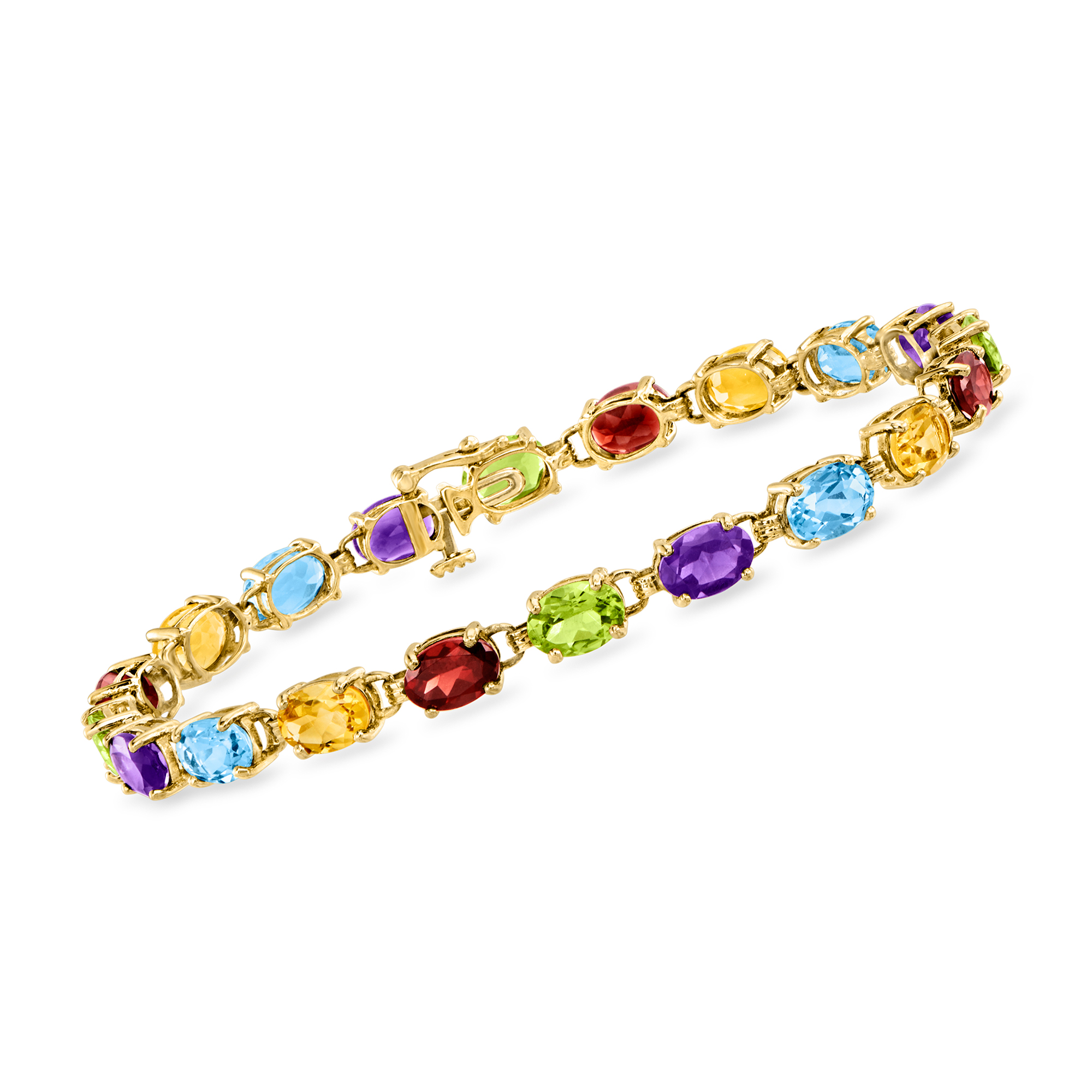 C. 1980 Vintage 15.80 ct. t.w. Multi-Gemstone Bracelet in