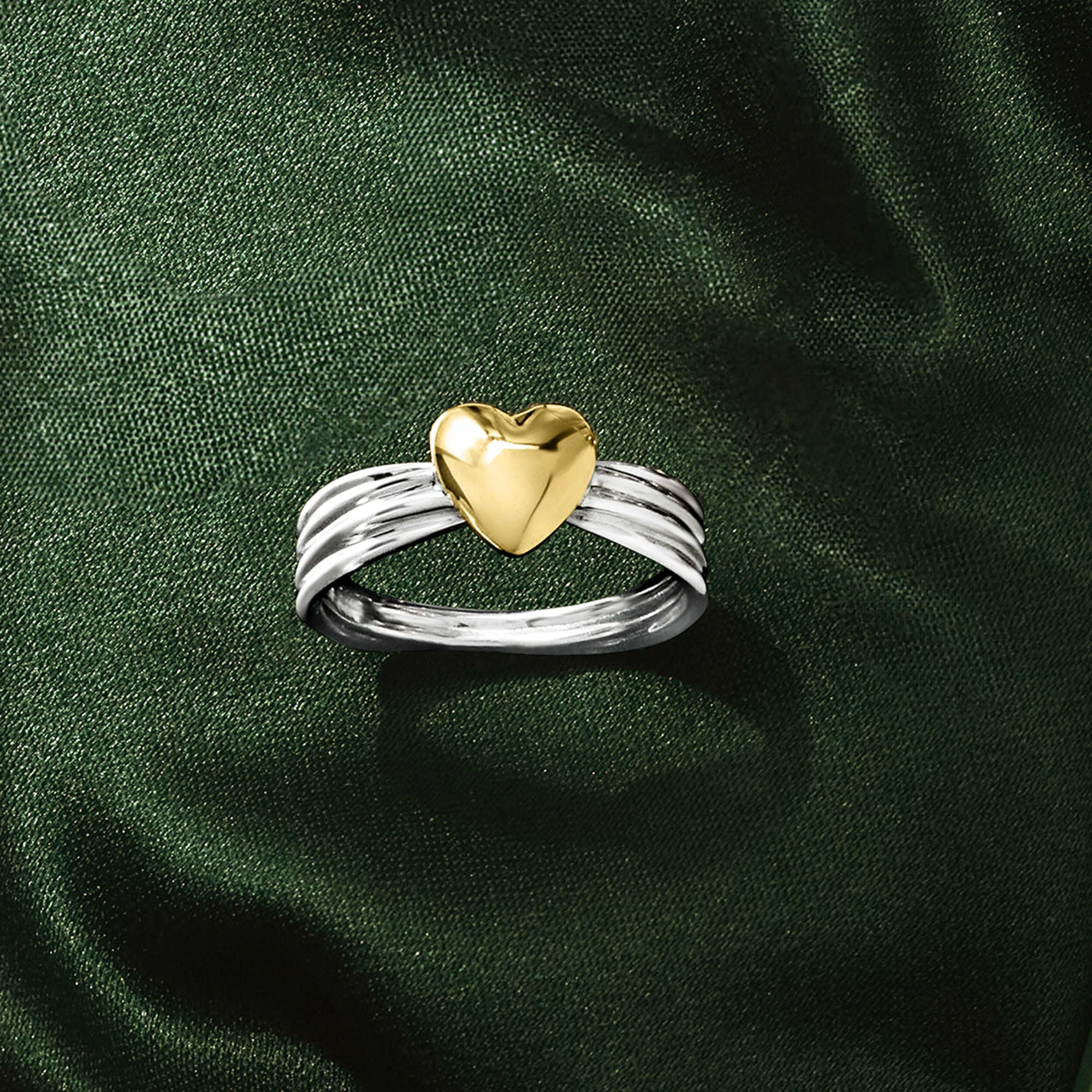 NFF☆plump heart ring Affinity Diamonds Champagne Heart 0.47cttw Ring, Sterling