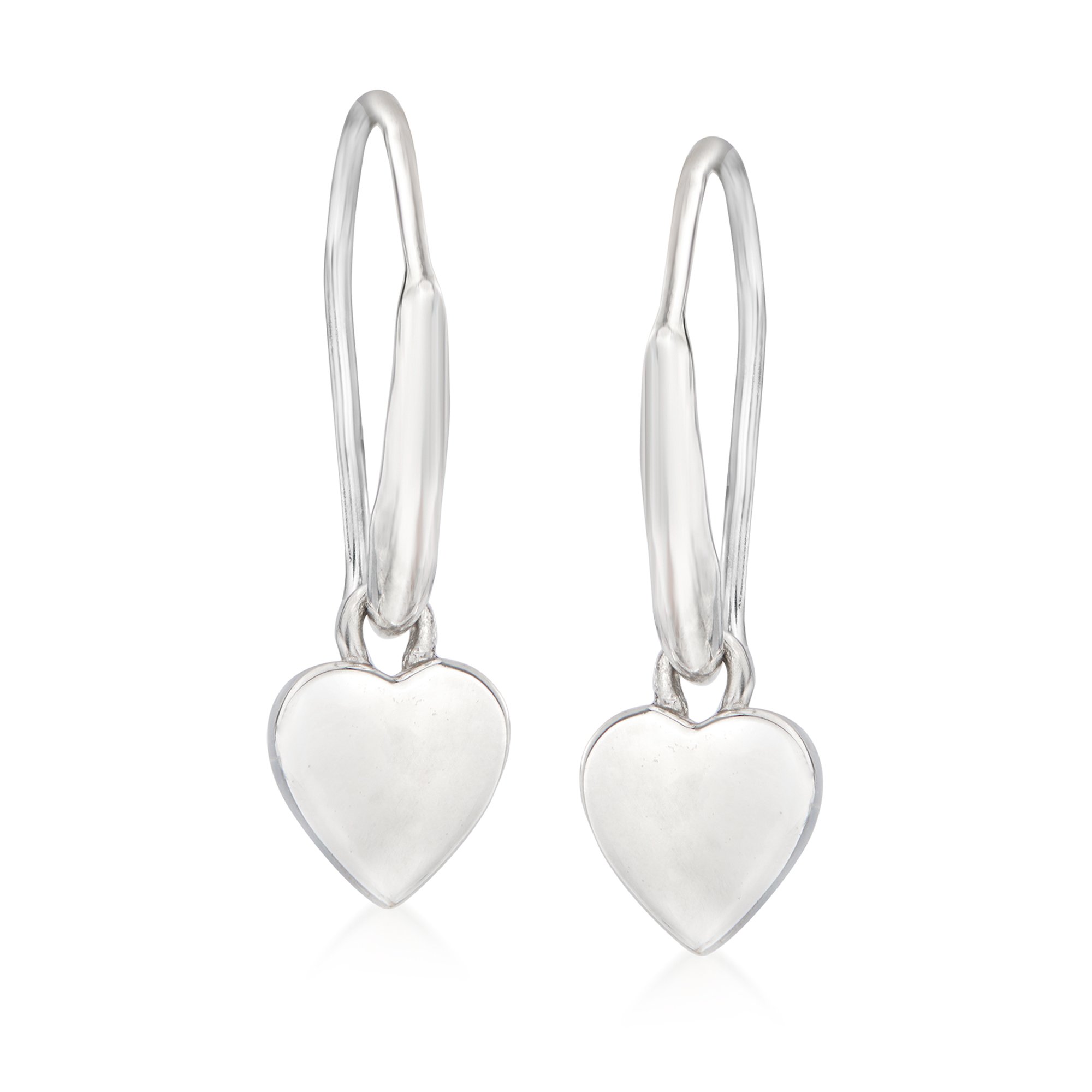 ＝LOVE Zina Sterling Silver Heart Drop Earrings | Ross Simons