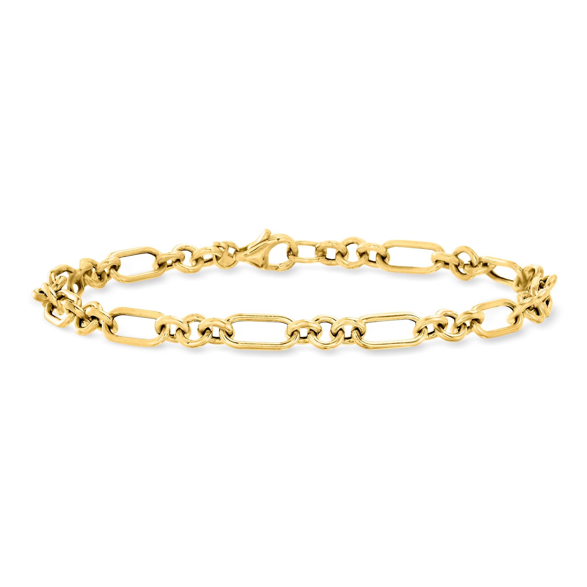 Italian 14kt Yellow Gold Bismark-Link Bracelet | Ross Simons