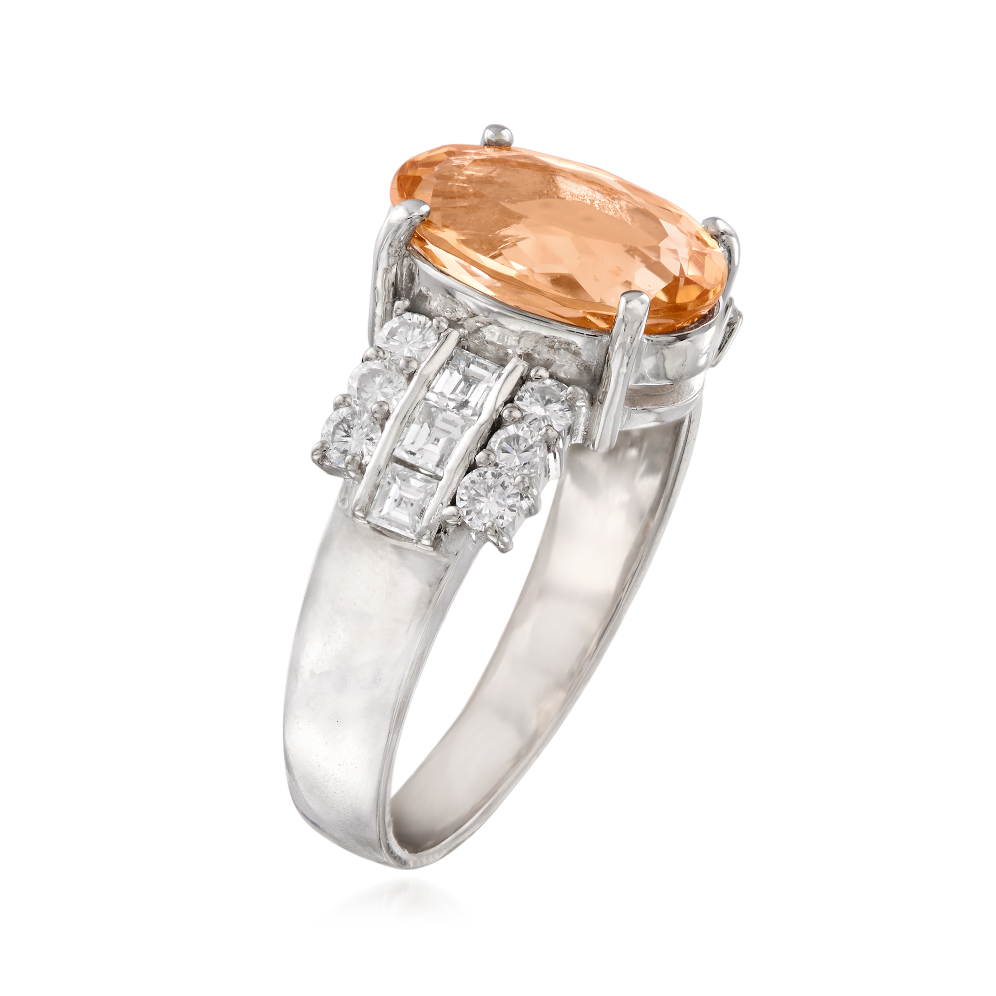 C. 1990 Vintage 2.35 Carat Imperial Topaz Ring with .54 ct. t.w.