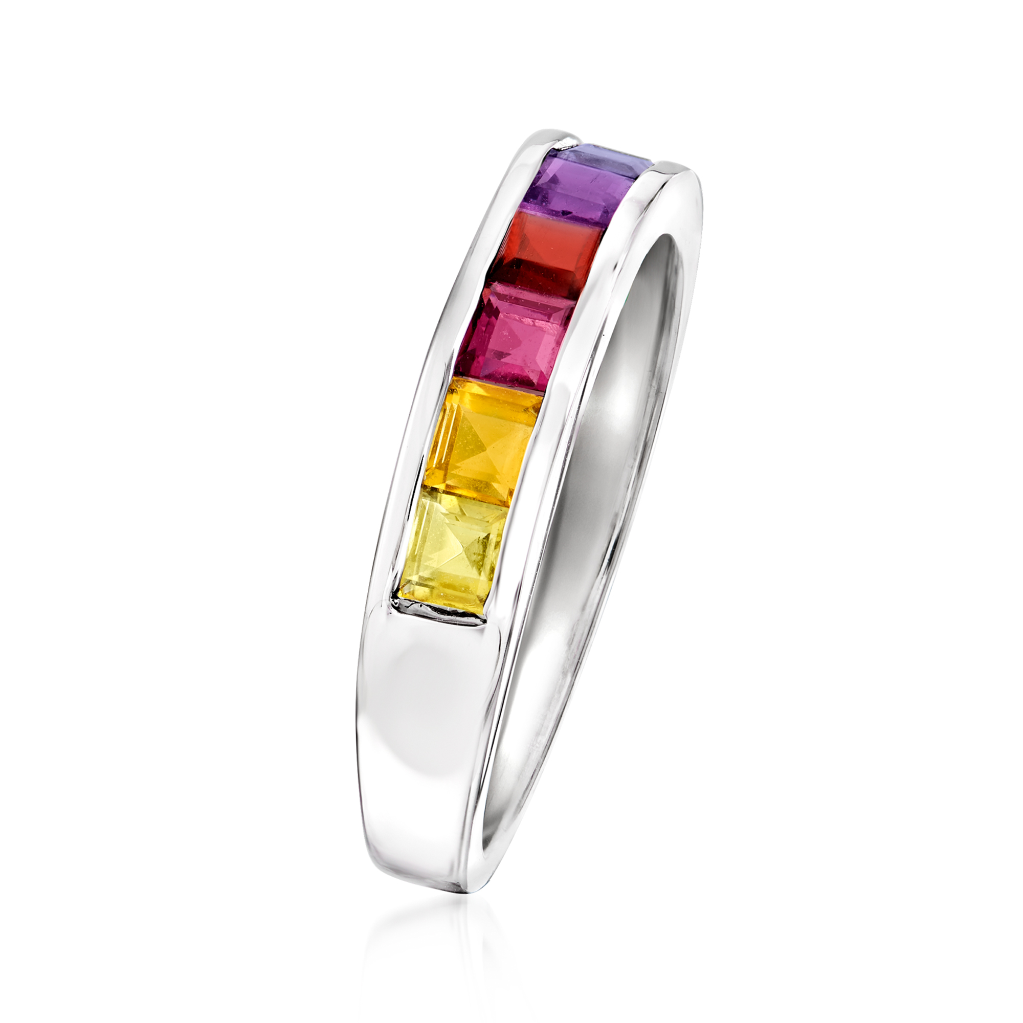 90 ct. t.w. Multi-Gemstone Ring in Sterling Silver 90 ct. t.w. Multi-Gemstone Ring in Sterling Silver