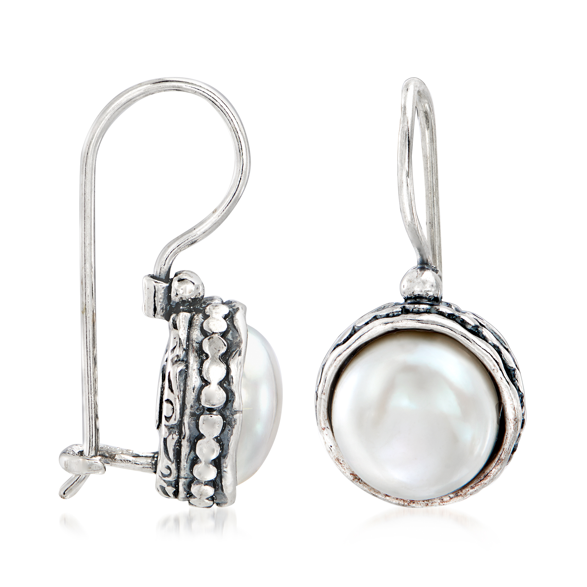 9.5-10mm Cultured Pearl Drop Earrings in Sterling Silver | Ross-Simons