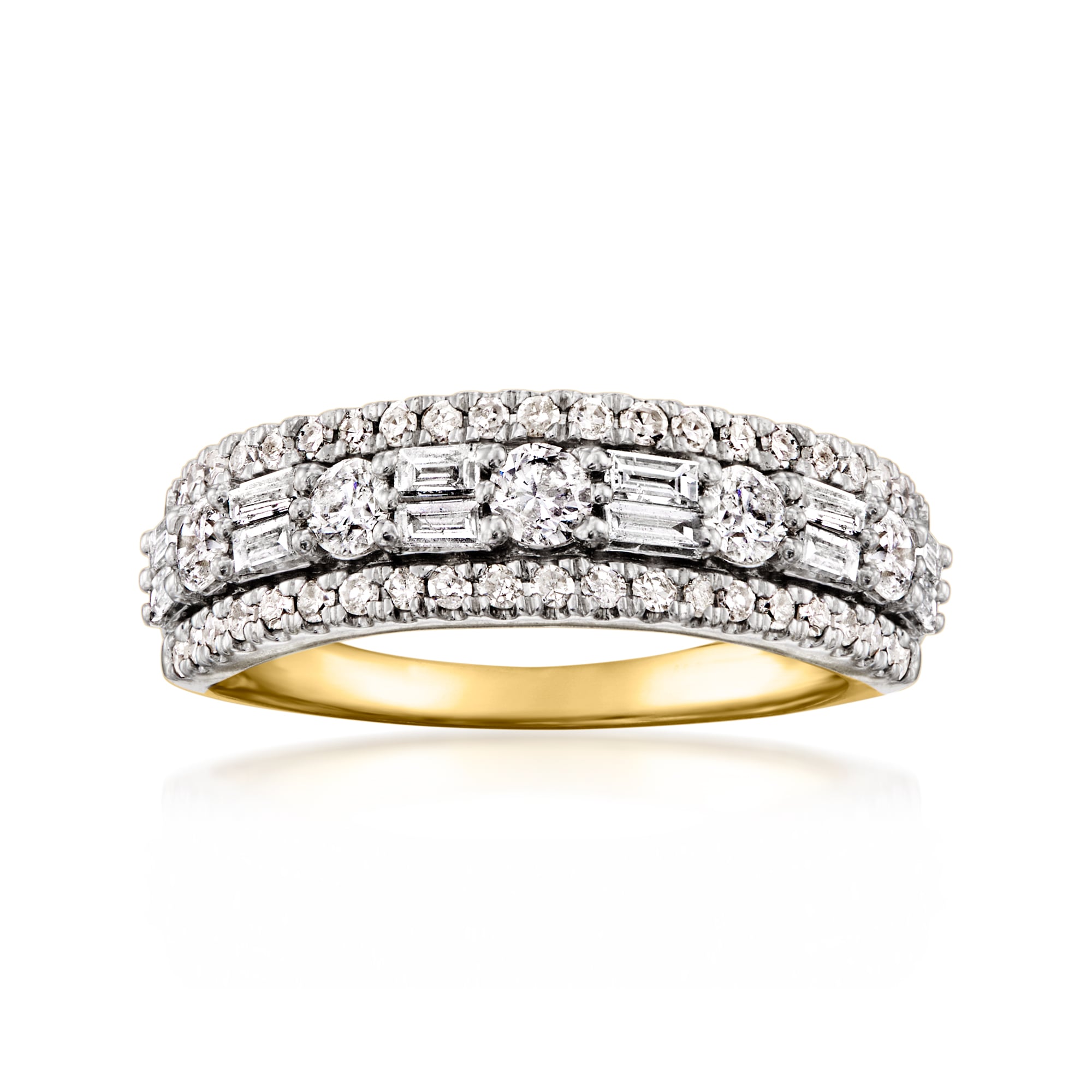 C. 1950 Vintage .30 ct. t.w. Diamond Three-Stone Ring in 14kt and