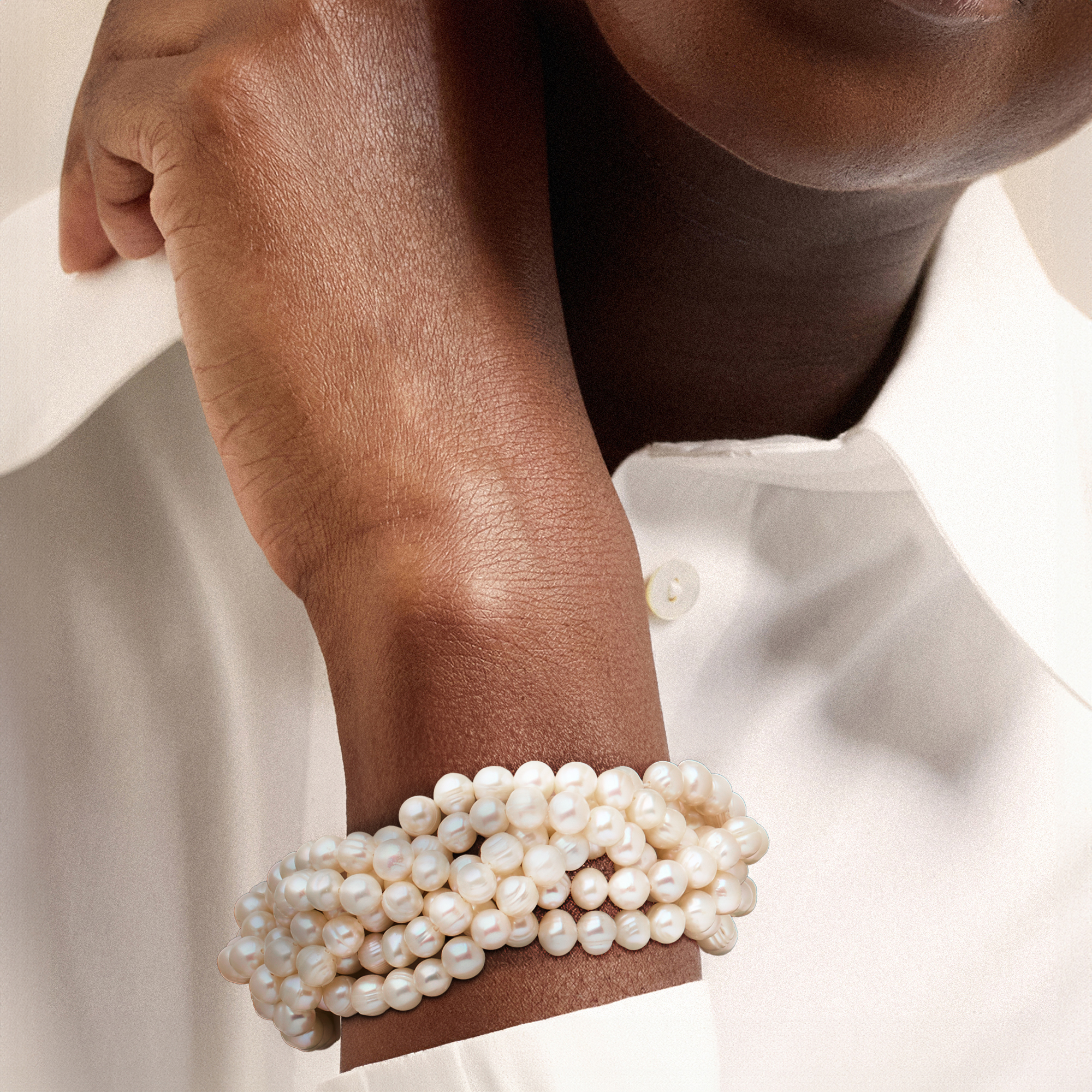 6-7mm Cultured Pearl Braided Stretch Bracelet | Ross Simons 6-7mm Cultured Pearl Braided Stretch Bracelet | Ross Simons