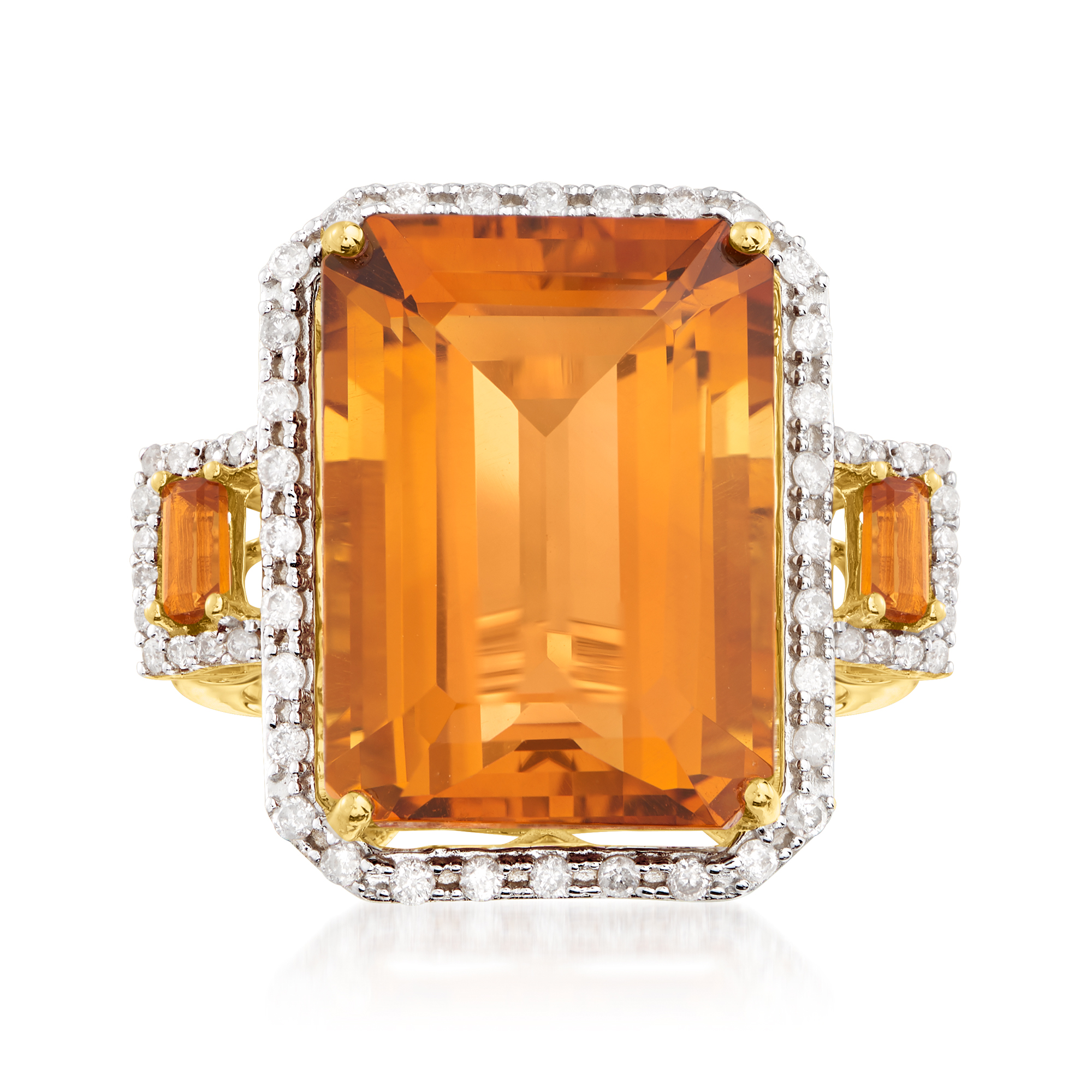 Pendant Only 14K Yellow Gold 3-Stone Madeira Citrine Journey Pendant No Chain Pendant Only 14K Yellow Gold 3-Stone Madeira Citrine Journey Pendant No Chain