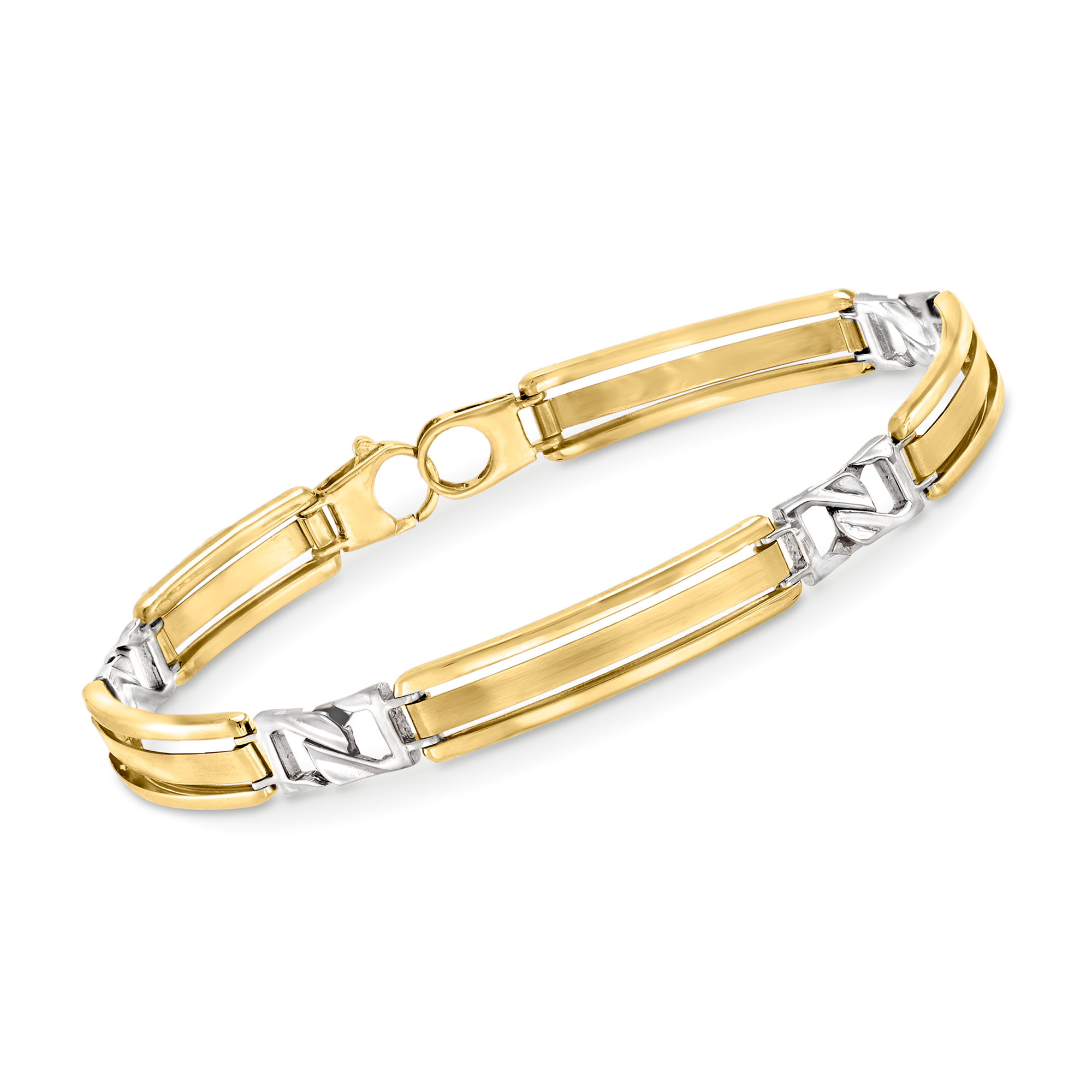 Mens gold bar bracelet store