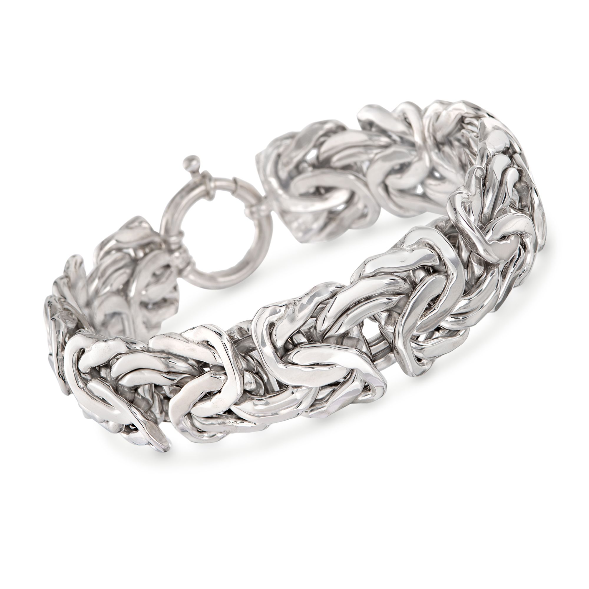 Sterling Silver Wide Byzantine Bracelet | Ross-Simons