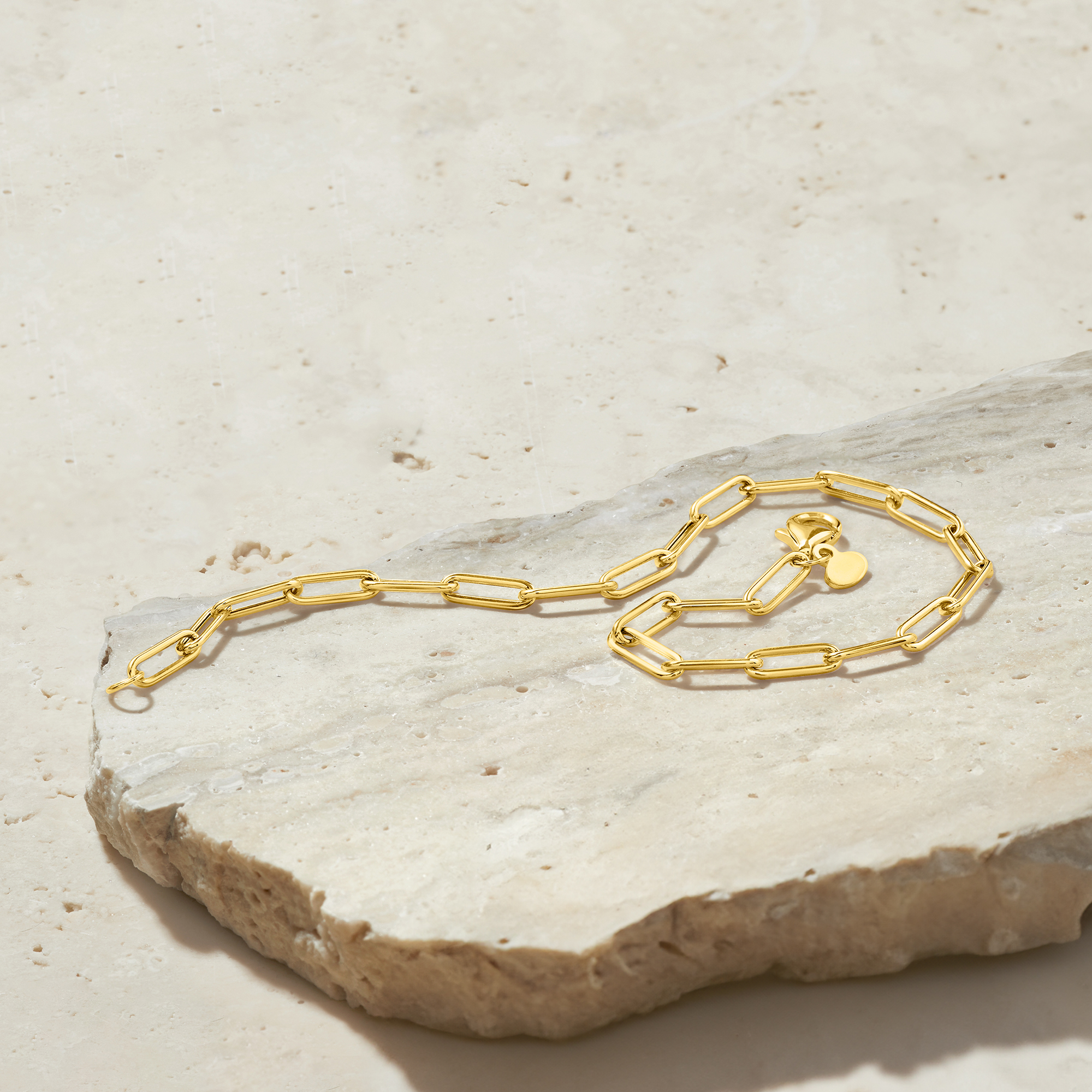 Italian 18kt Yellow Gold Paper Clip Link Bracelet | Ross Simons