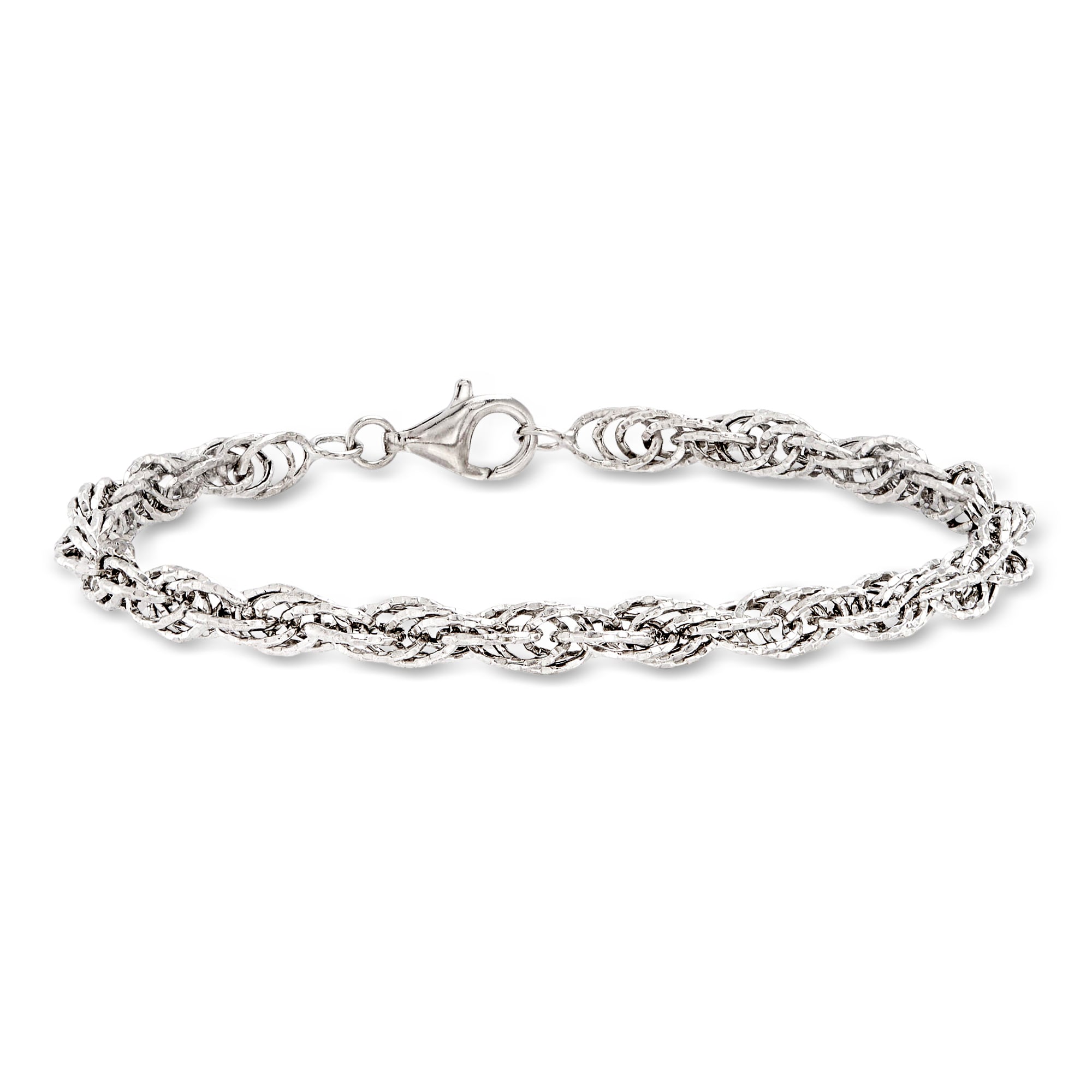 Sterling Silver Rope-Chain Bracelet | Ross Simons