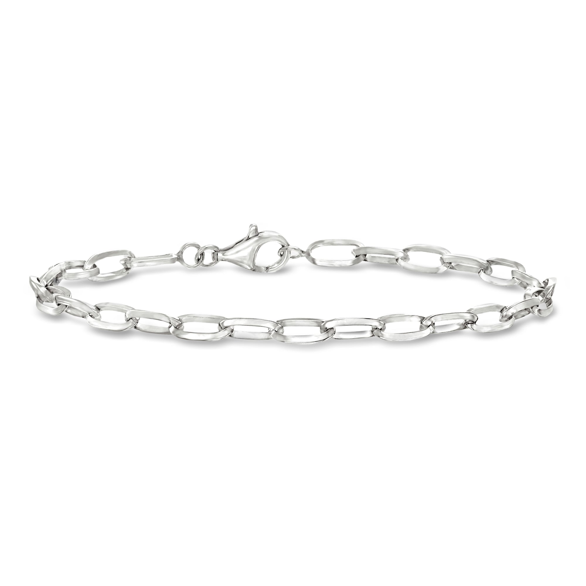 18kt Gold Over Solid Sterling Paper Clip Link Bracelet | Ross Simons
