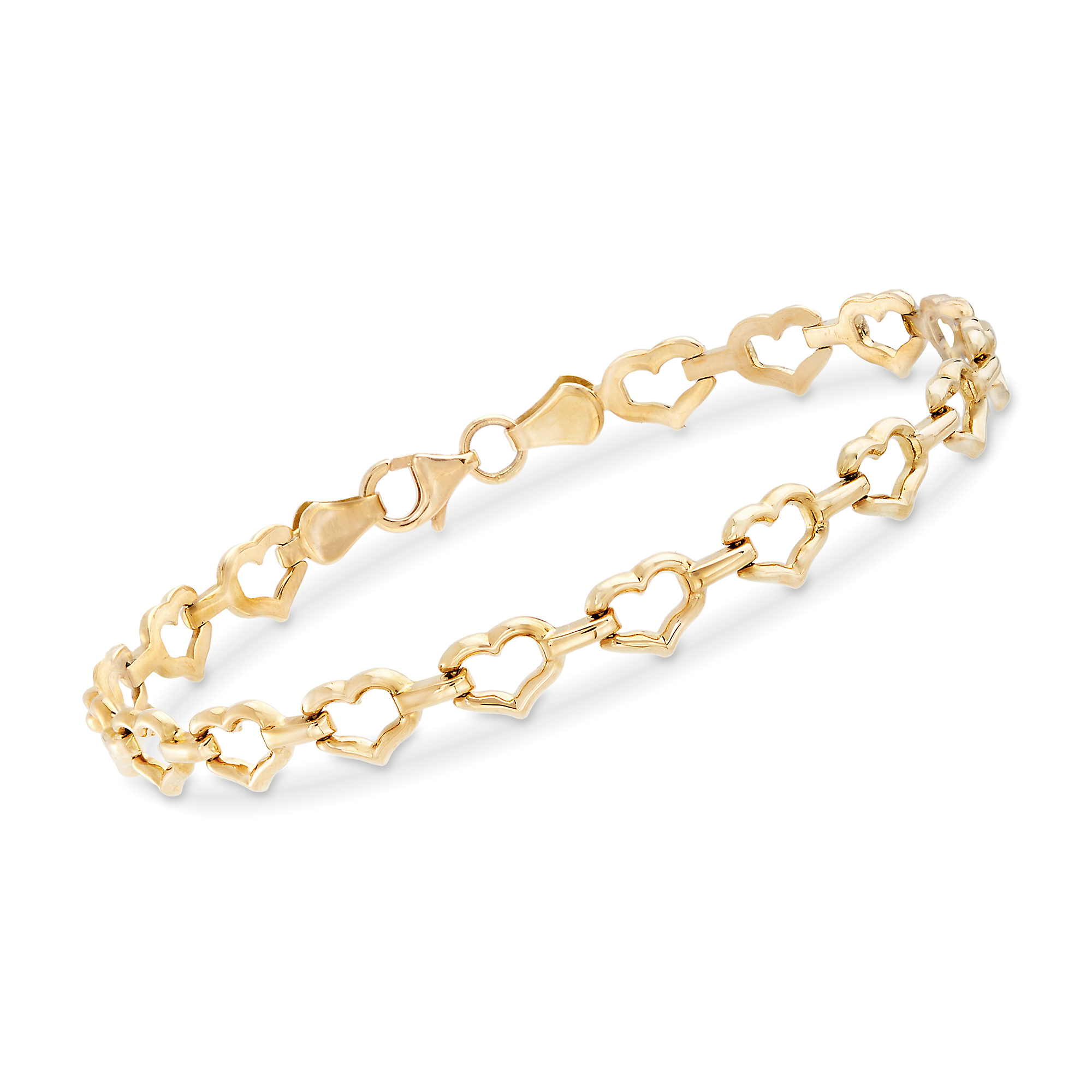 Gold Heart Chain Bracelet