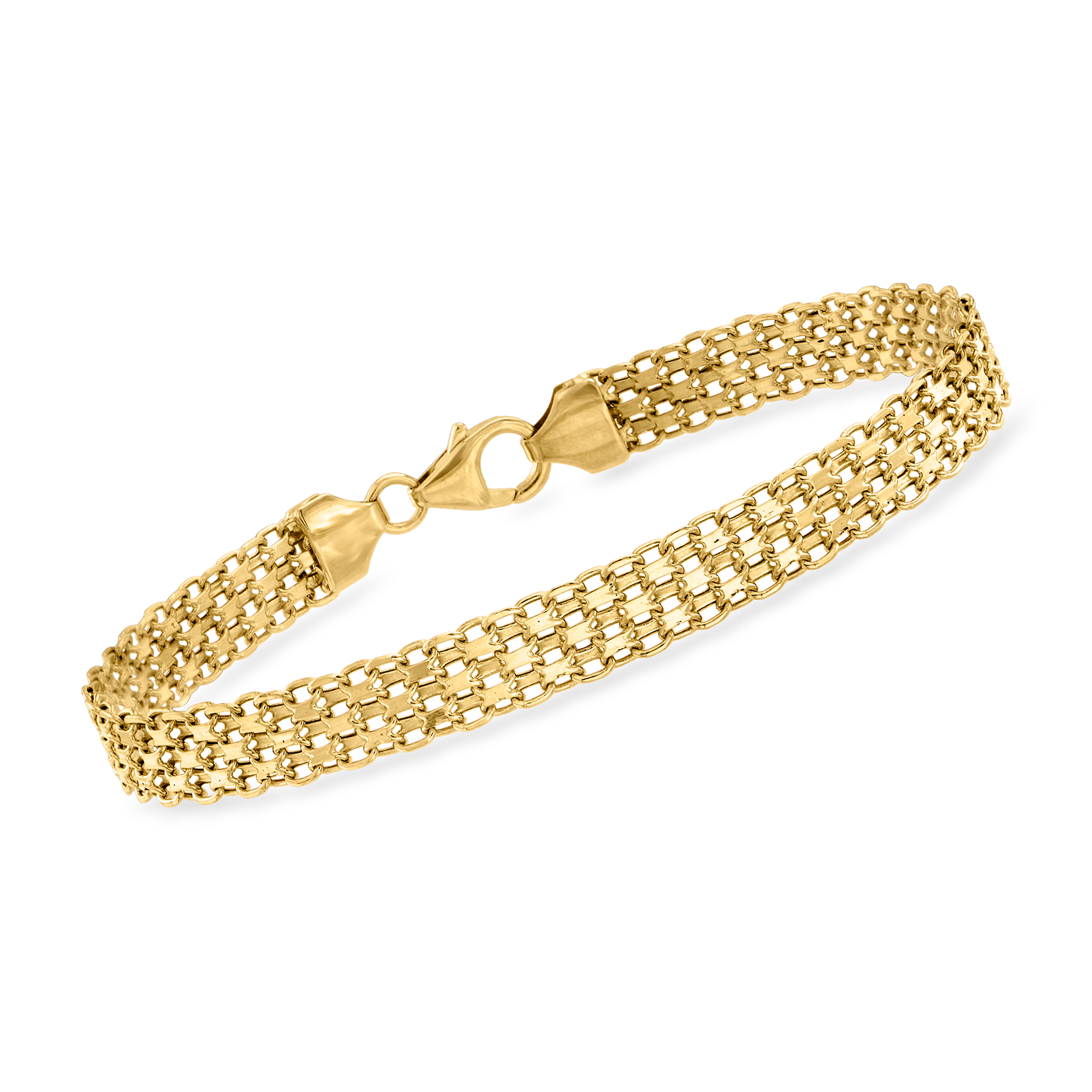Italian 18kt Yellow Gold Bismark-Link Bracelet | Ross Simons
