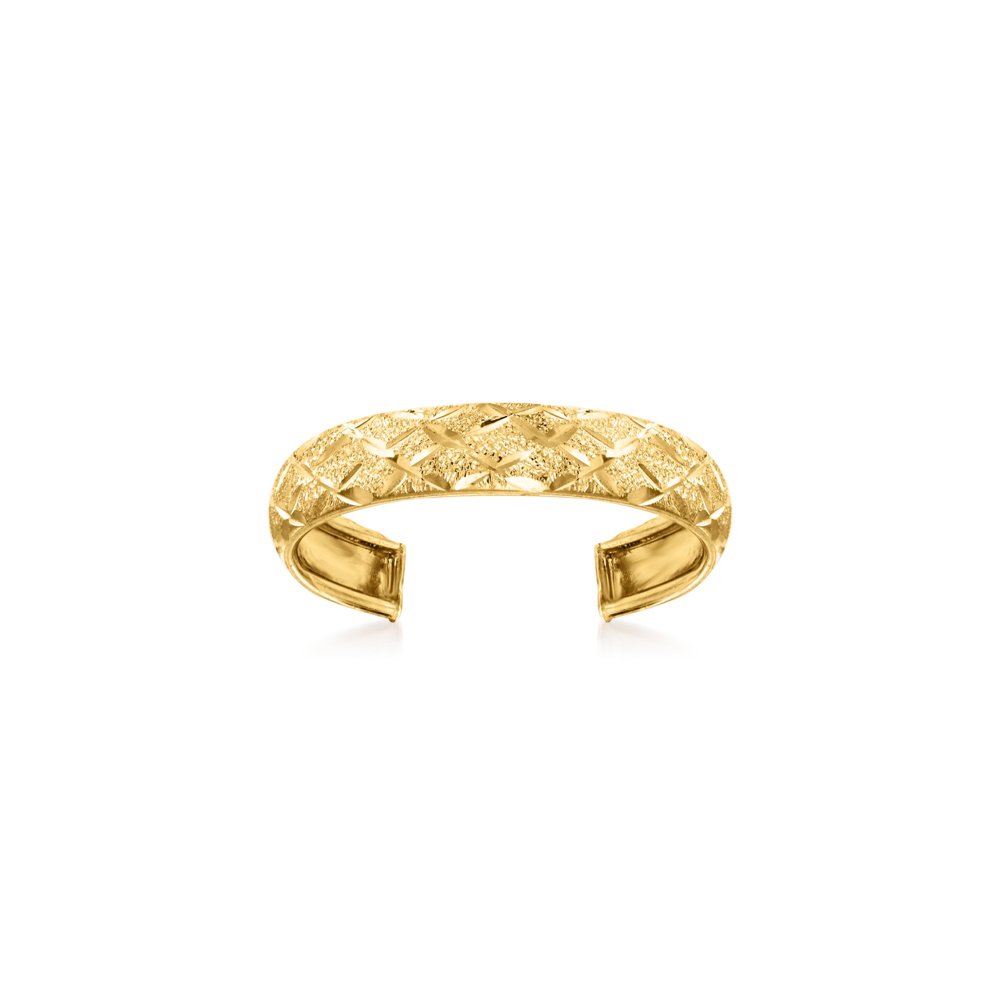 【JIMMYCHOO】 gold brass ring （関税送料込） 14kt Yellow Gold Diamond-Cut Adjustable Toe Ring