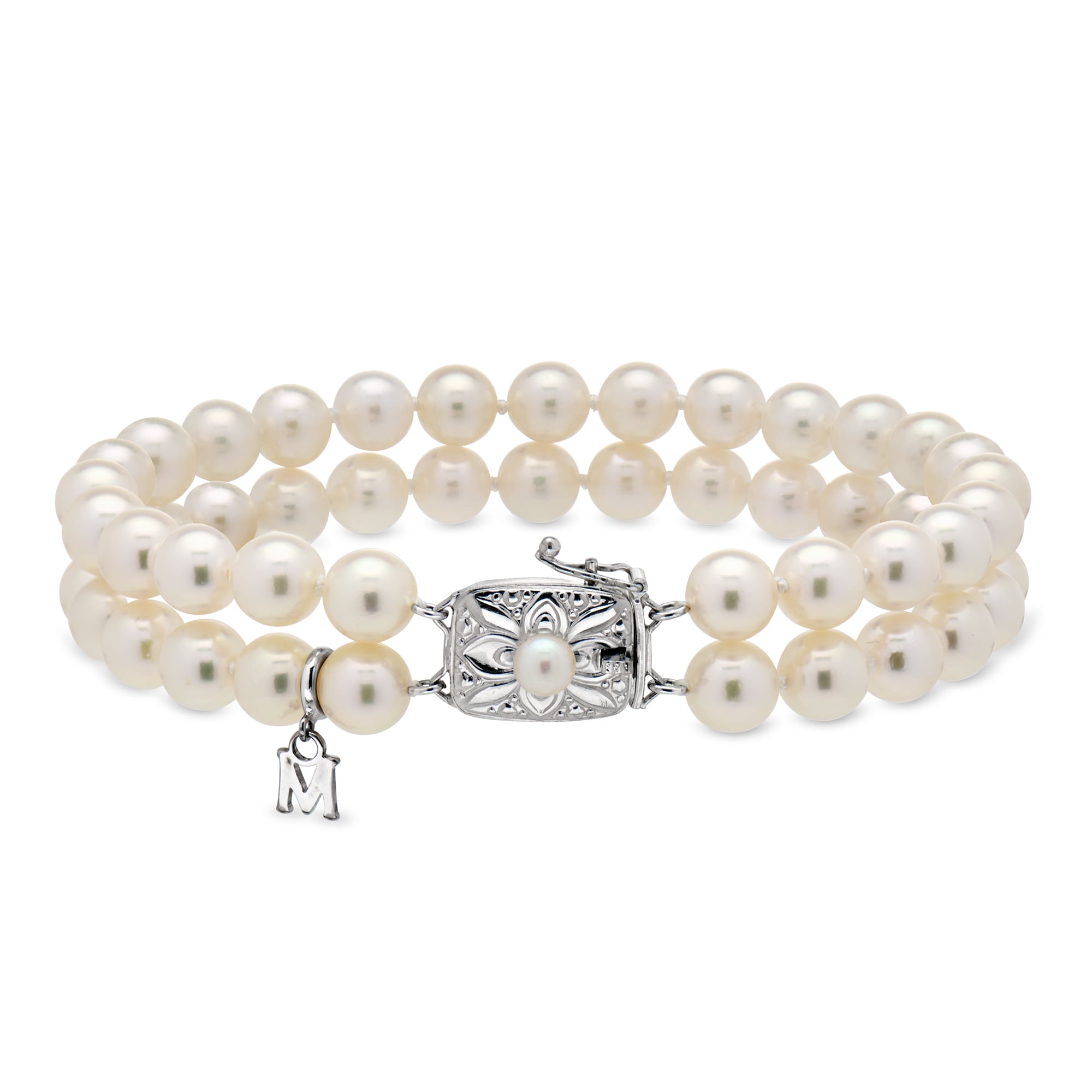 C. 1980 Vintage Mikimoto 4mm Cultured Pearl Two-Strand Bracelet in