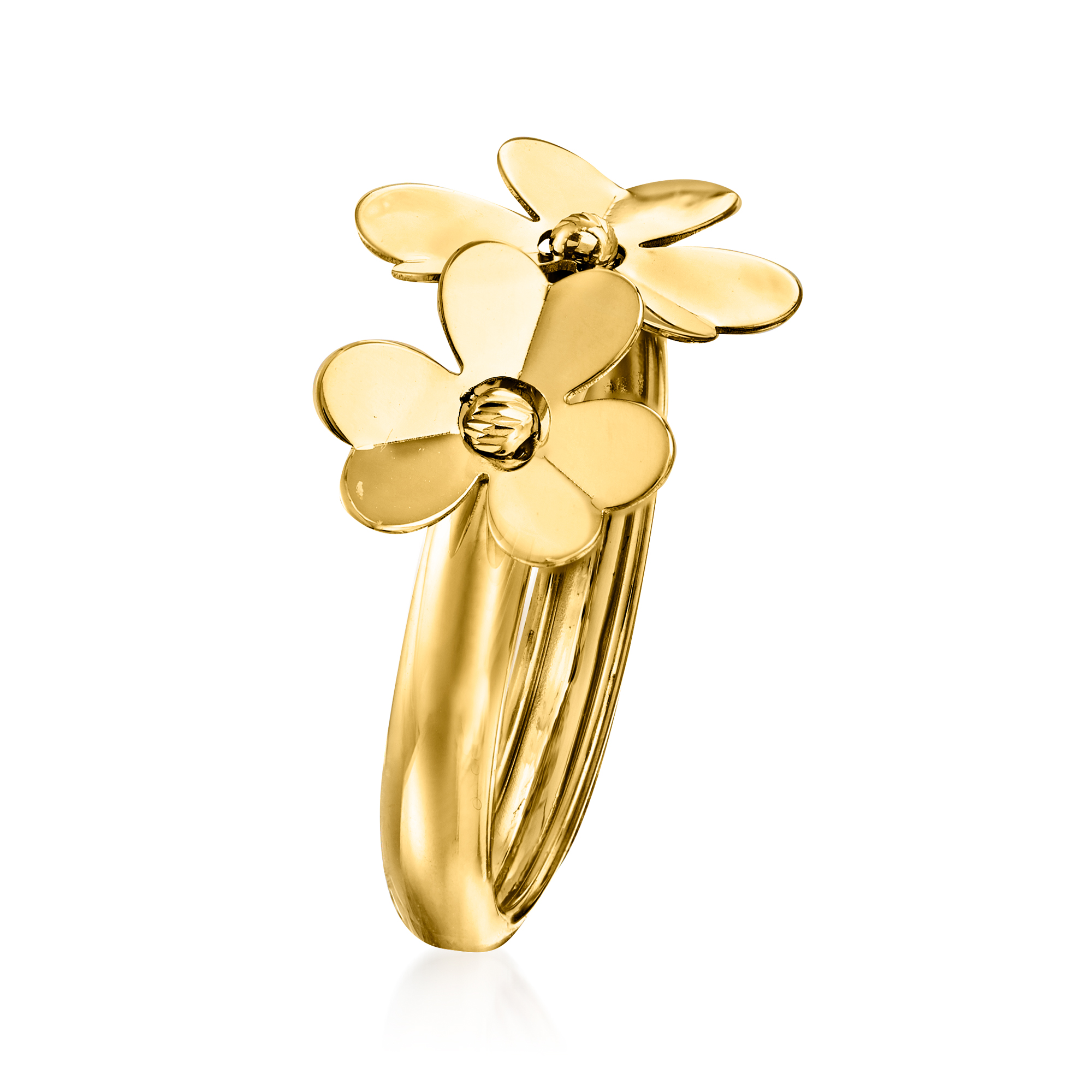Italian 14kt Yellow Gold Flower Ring