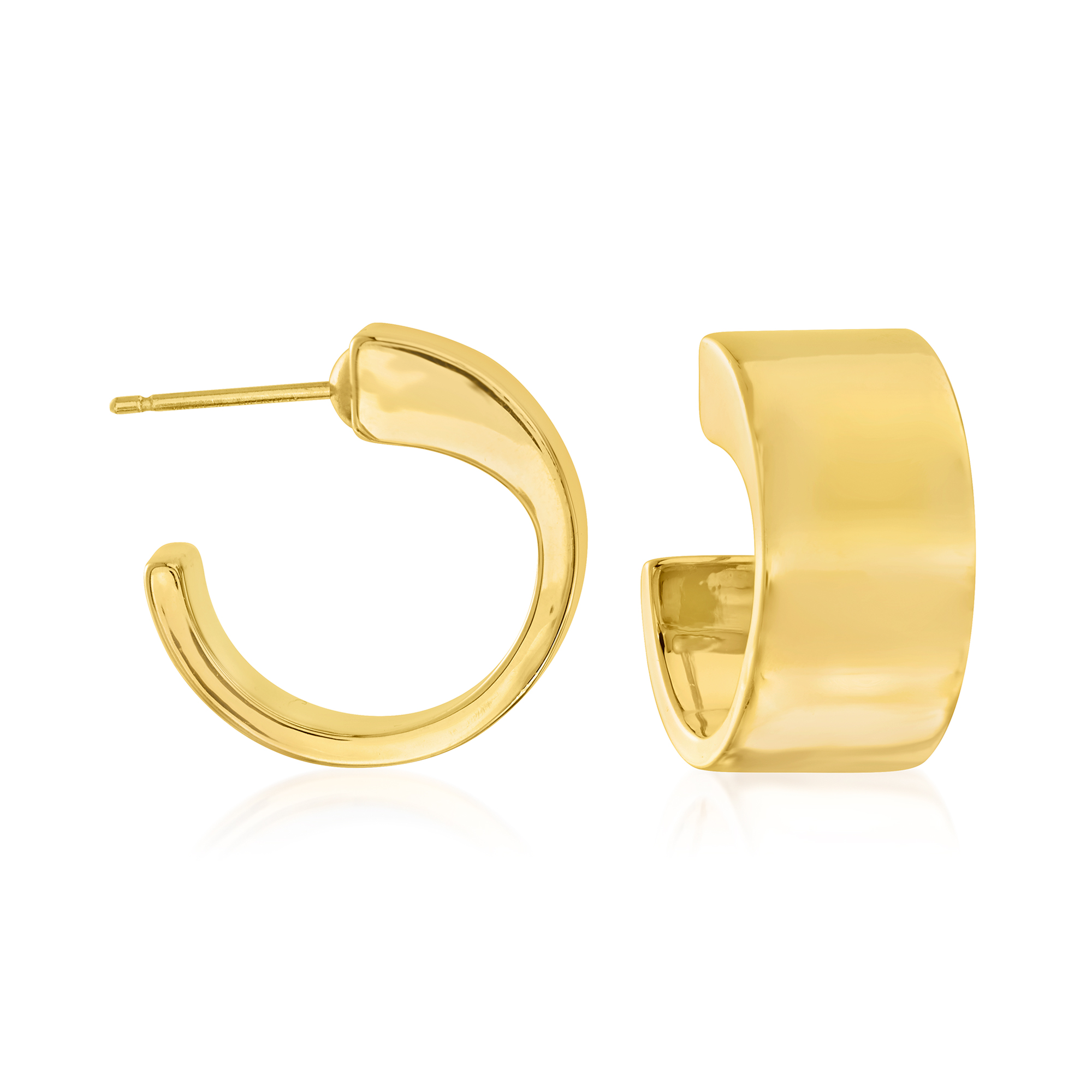 Italian Andiamo 14kt Yellow Gold Over Resin C-Hoop Earrings | Ross