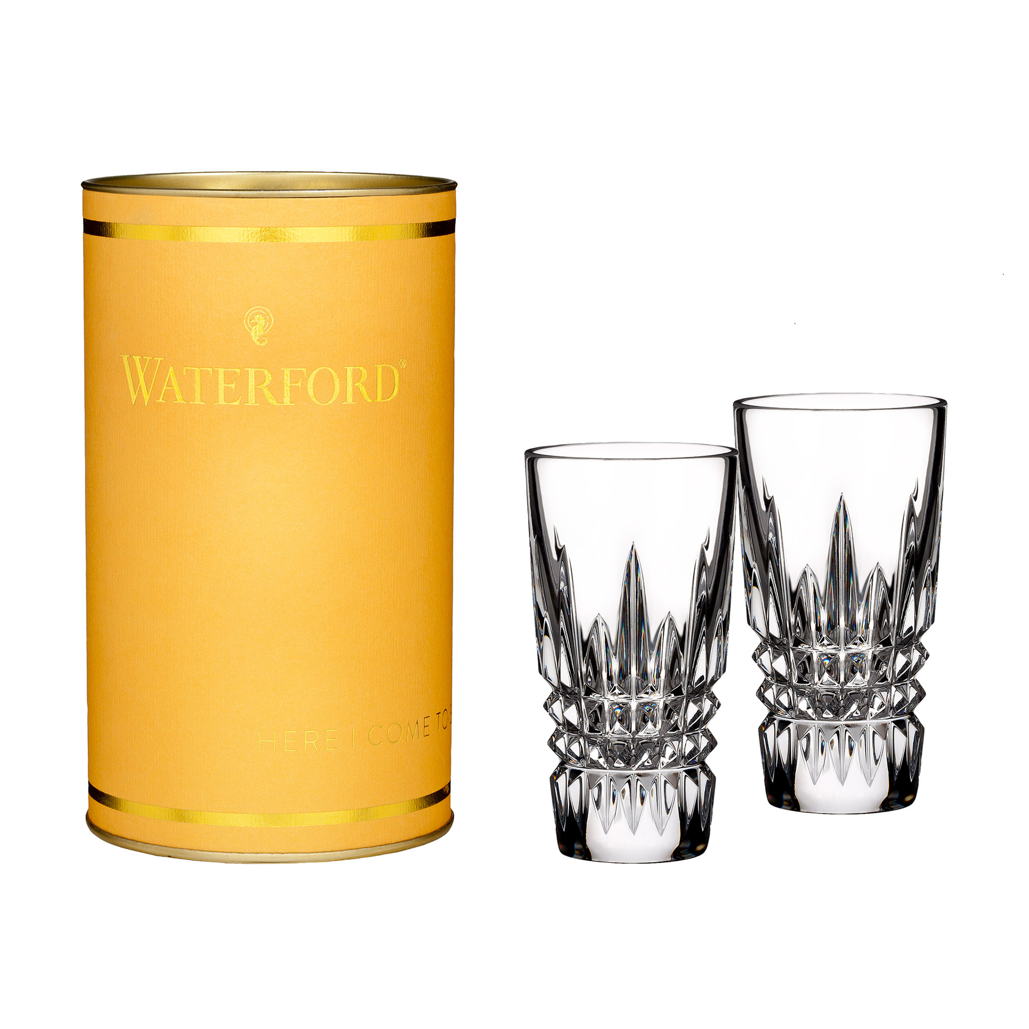 Waterford Crystal "Giftology" Set of Two Lismore Diamond Shot Glasses