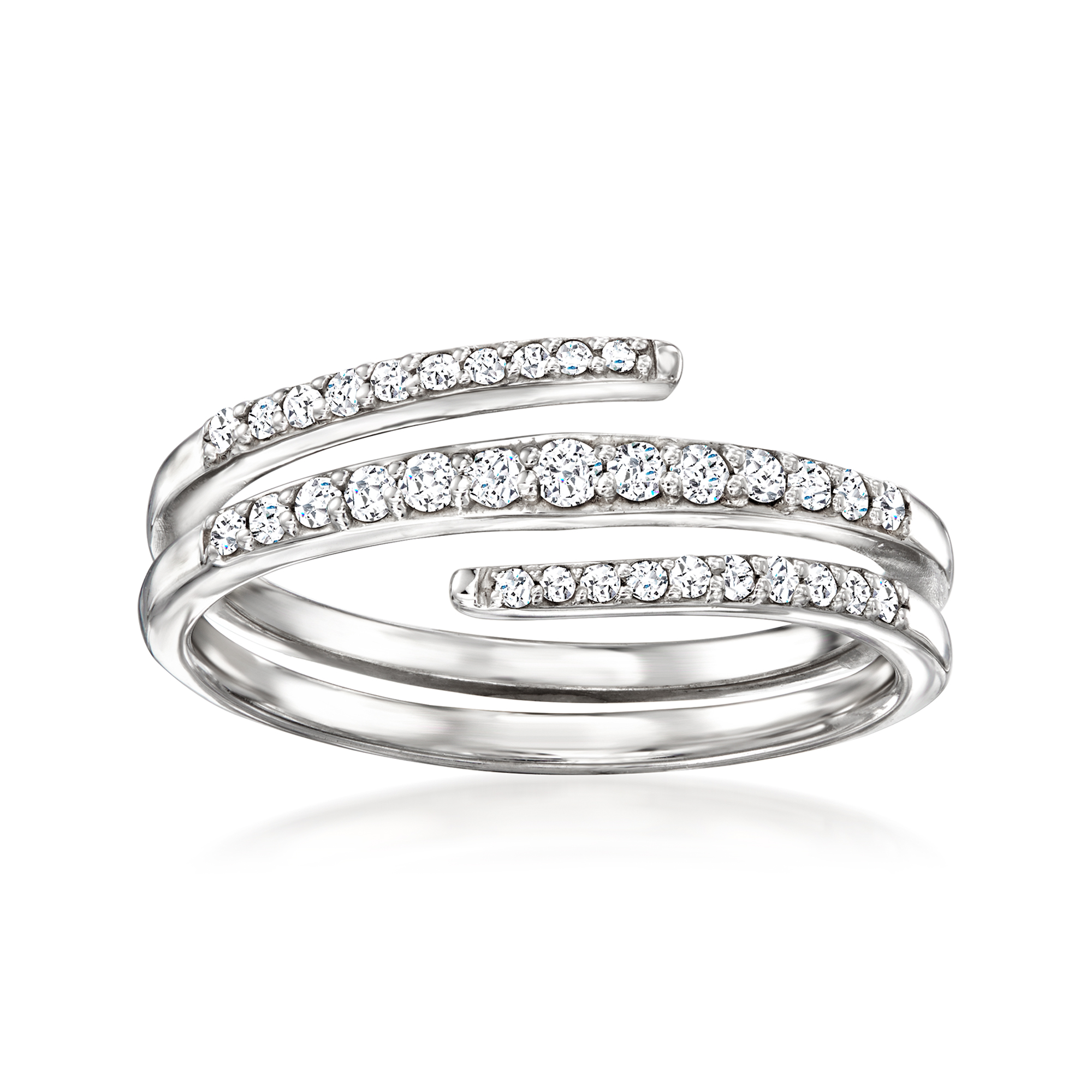 33 ct. t.w. Diamond Wrap Ring in Sterling Silver