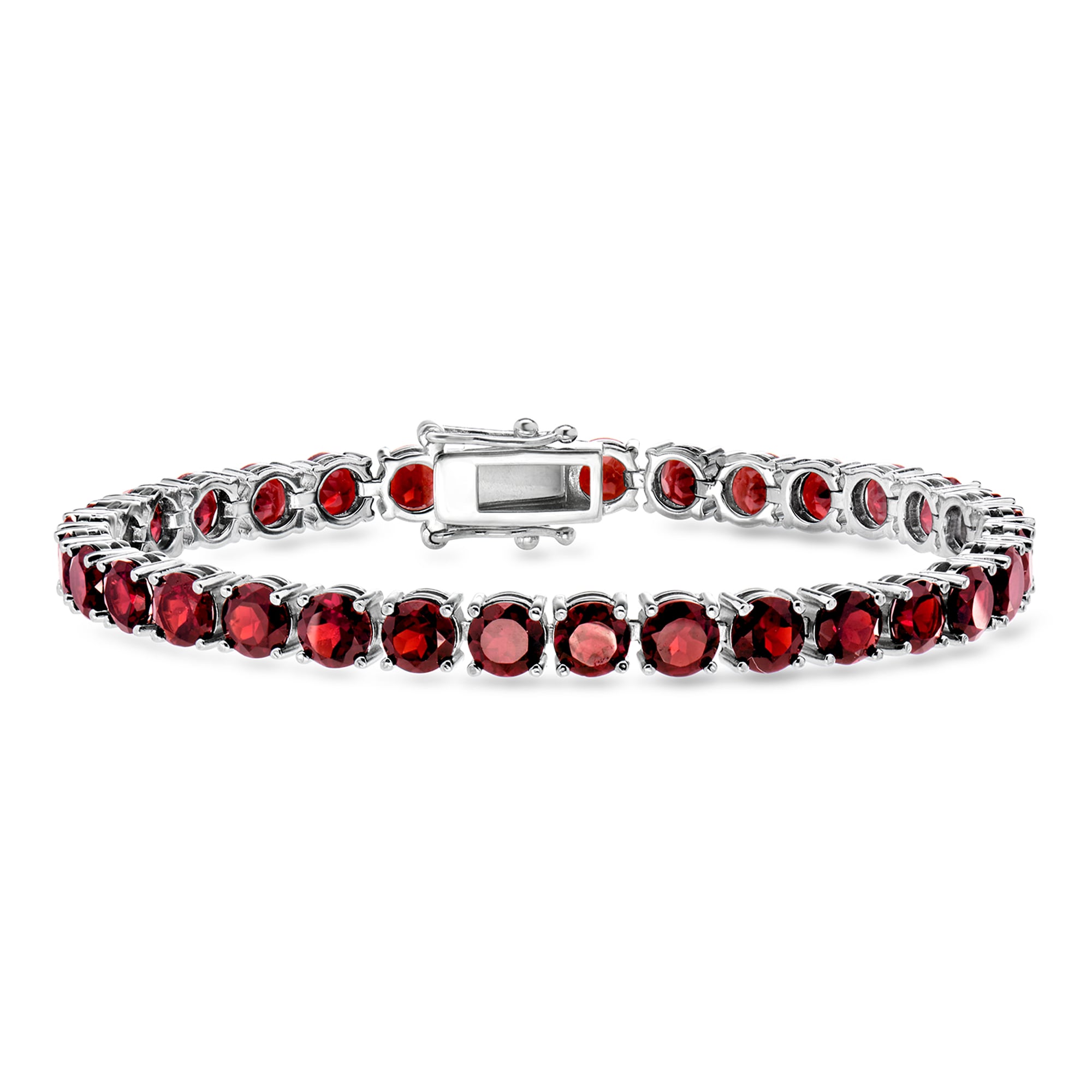 19.20 ct. t.w. Garnet Tennis Bracelet in Sterling Silver | Ross Simons
