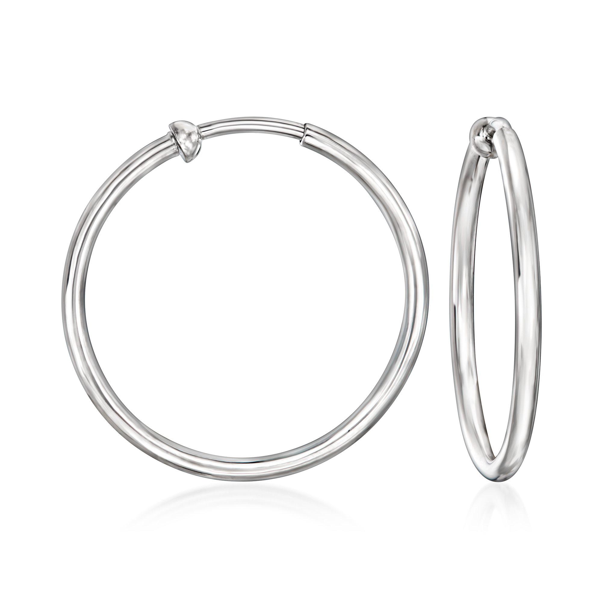 18 x 2mm 925 sterling silver hoop earrings.