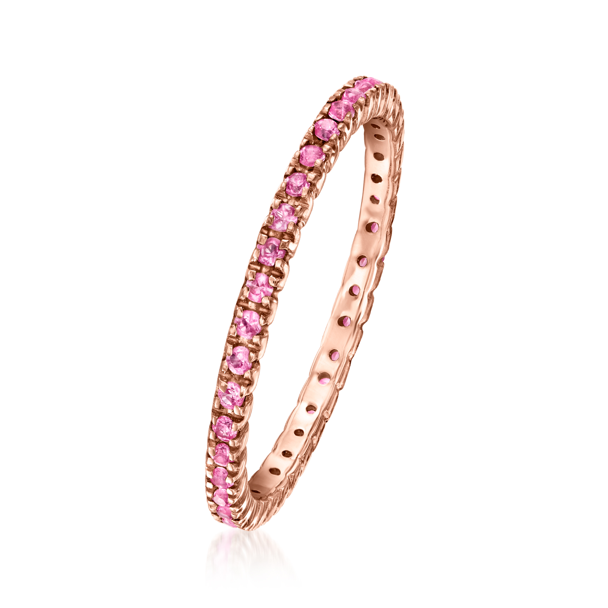 30 ct. t.w. Pink Sapphire Eternity Band in 14kt Rose Gold