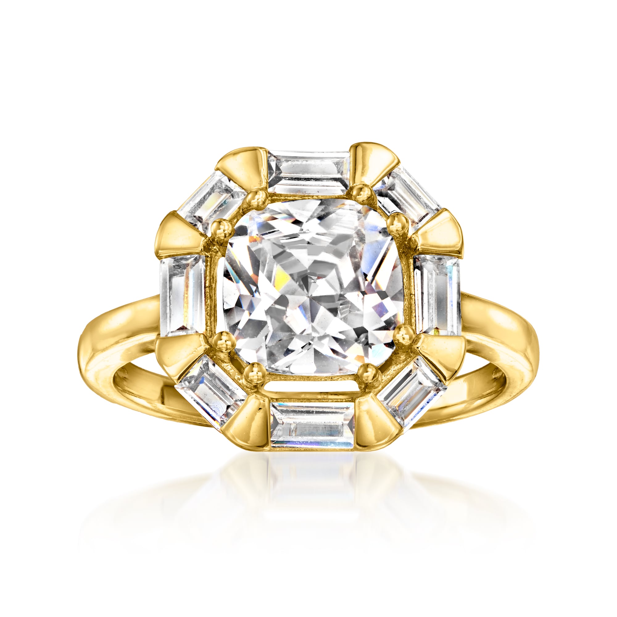 3.60 ct. t.w. Multi-Gemstone Flower Ring with Single Diamond in