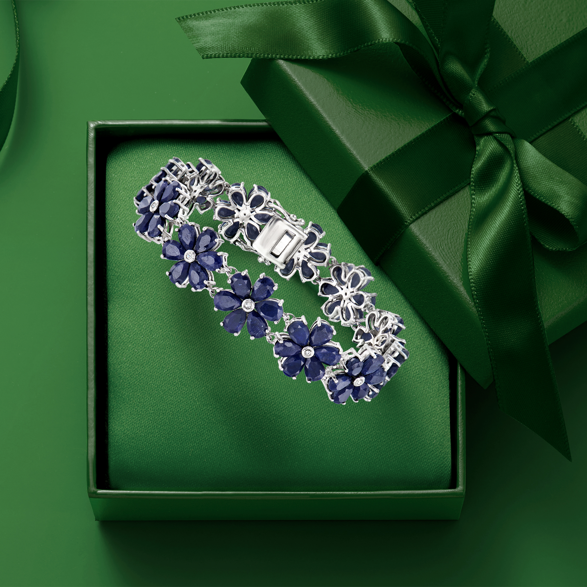 45.00 ct. t.w. Sapphire and .10 ct. t.w. Diamond Flower 45.00 ct. t.w. Sapphire and .10 ct. t.w. Diamond Flower