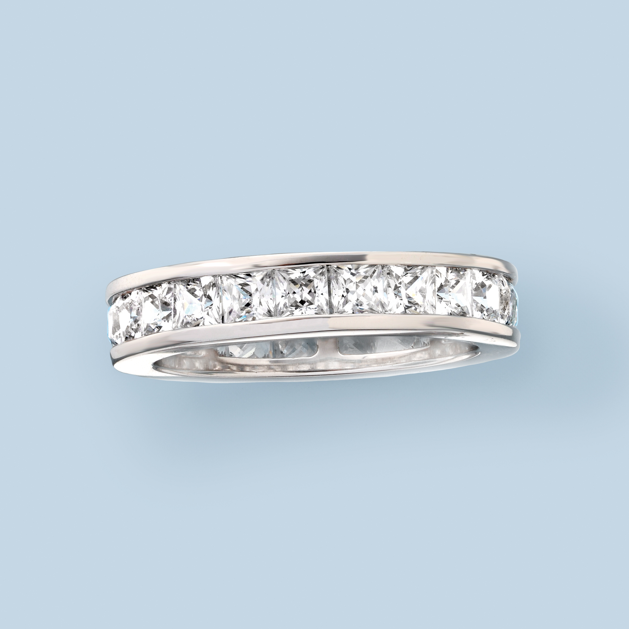 2.60 ct. t.w. Princess-Cut CZ Eternity Band in Sterling Silver
