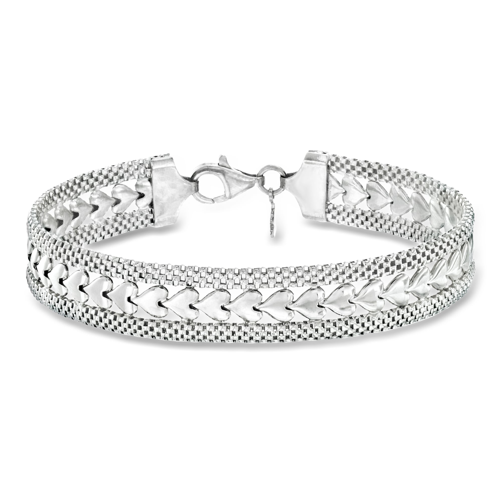 Italian Sterling Silver Heart-Motif Bracelet | Ross Simons